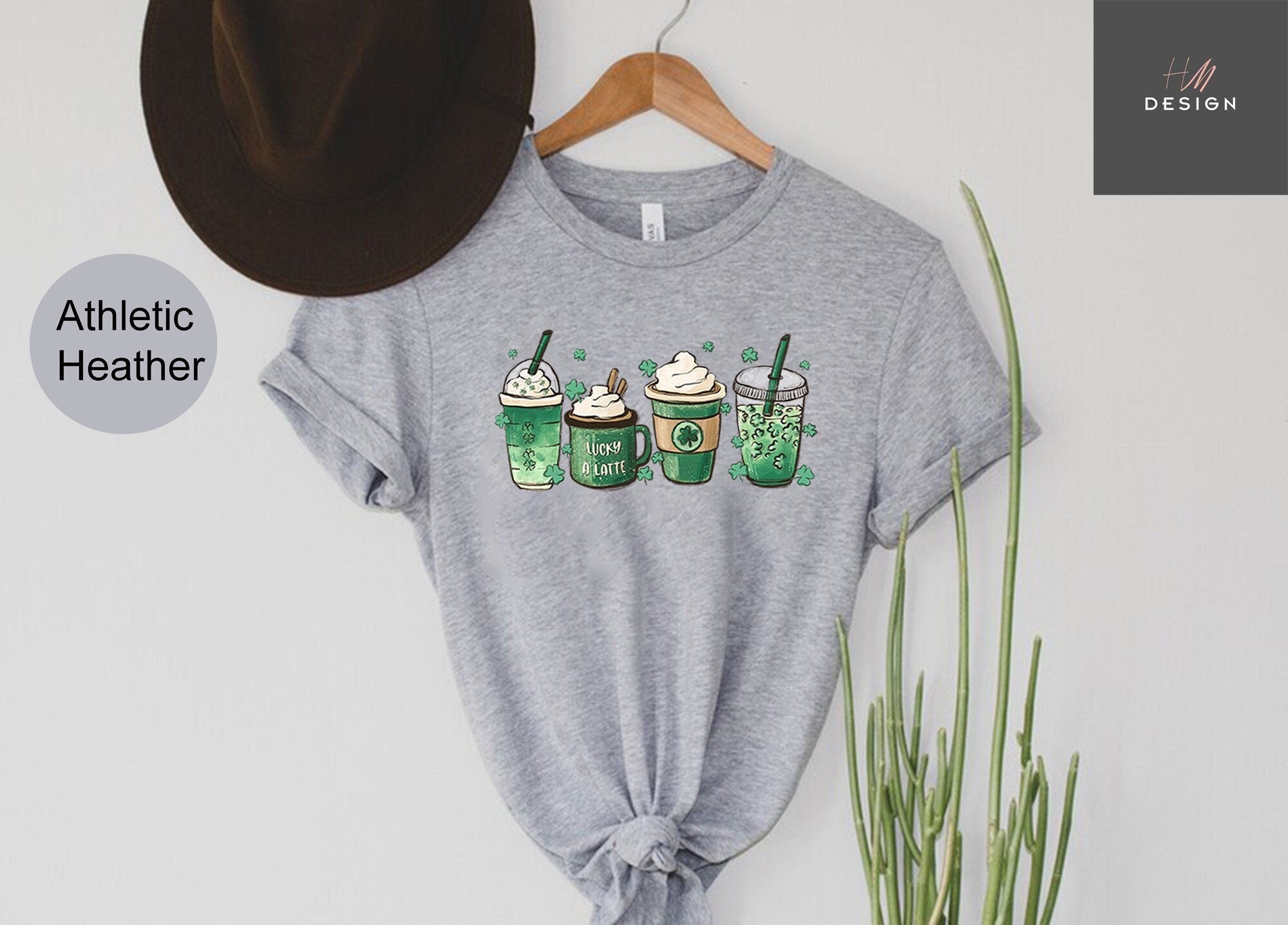 Coffee St Patricks Day shirt, Womens Cute St Patty's Day Shirt, Lucky latte Green Shirt, Irish Shamrock clover shirt, women St Patricks tee