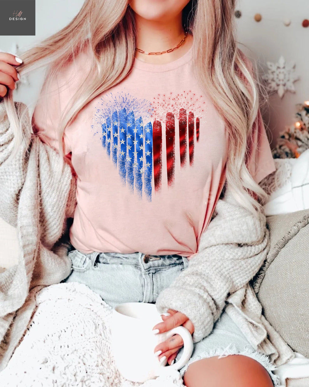 American Flag Heart T-Shirt, Fourth of July T-Shirt, USA Flag Shirt, Independence Day, American Flag Shirt, Patriotic Shirt, 4Th Of July Tee
