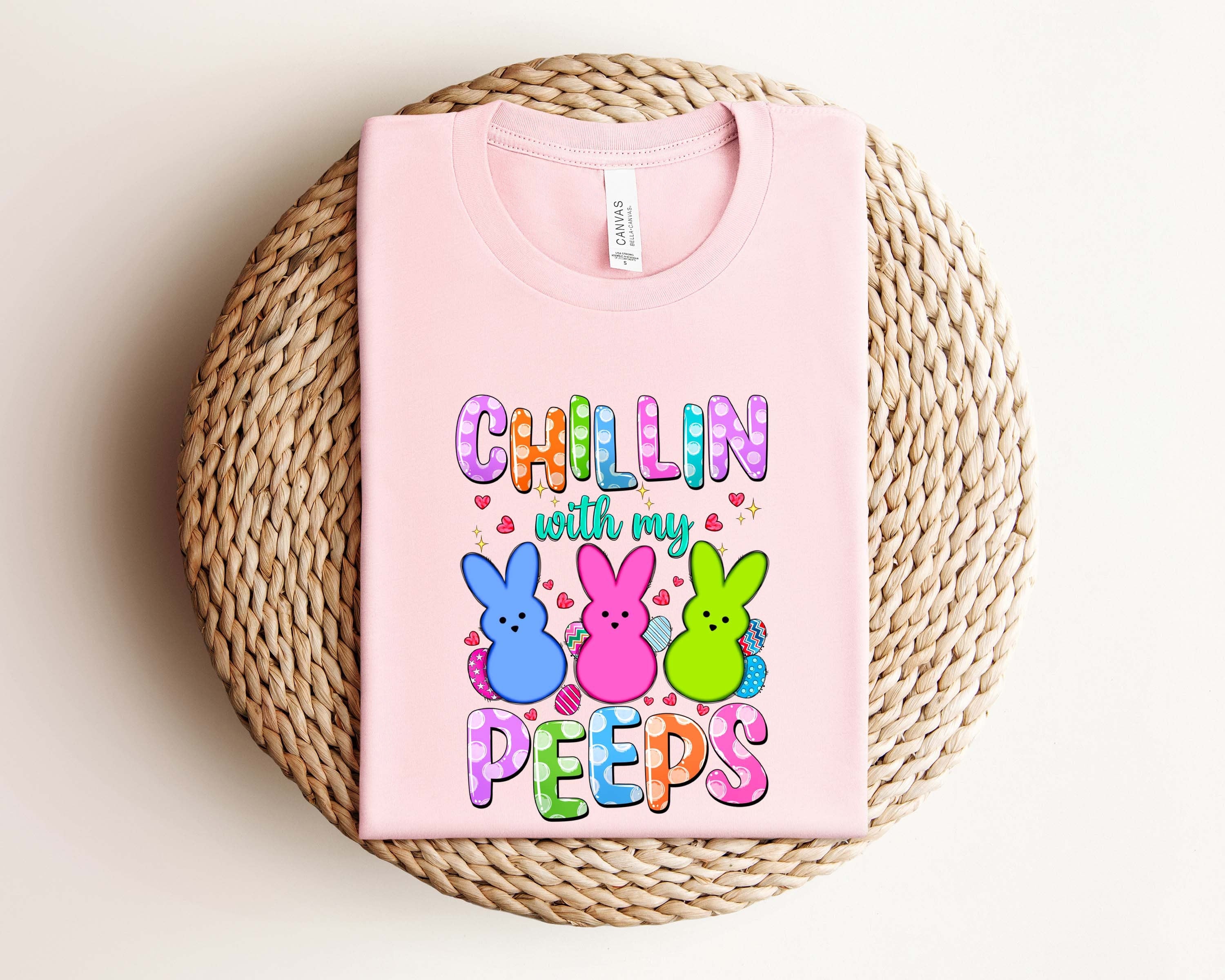 Chilling With My Peeps Shirt, Chilling With My Peeps Sweatshirt, Cute Easter Hoodie, Gift For Easter Day, Peeps Easter Shirt, Blessed Shirt