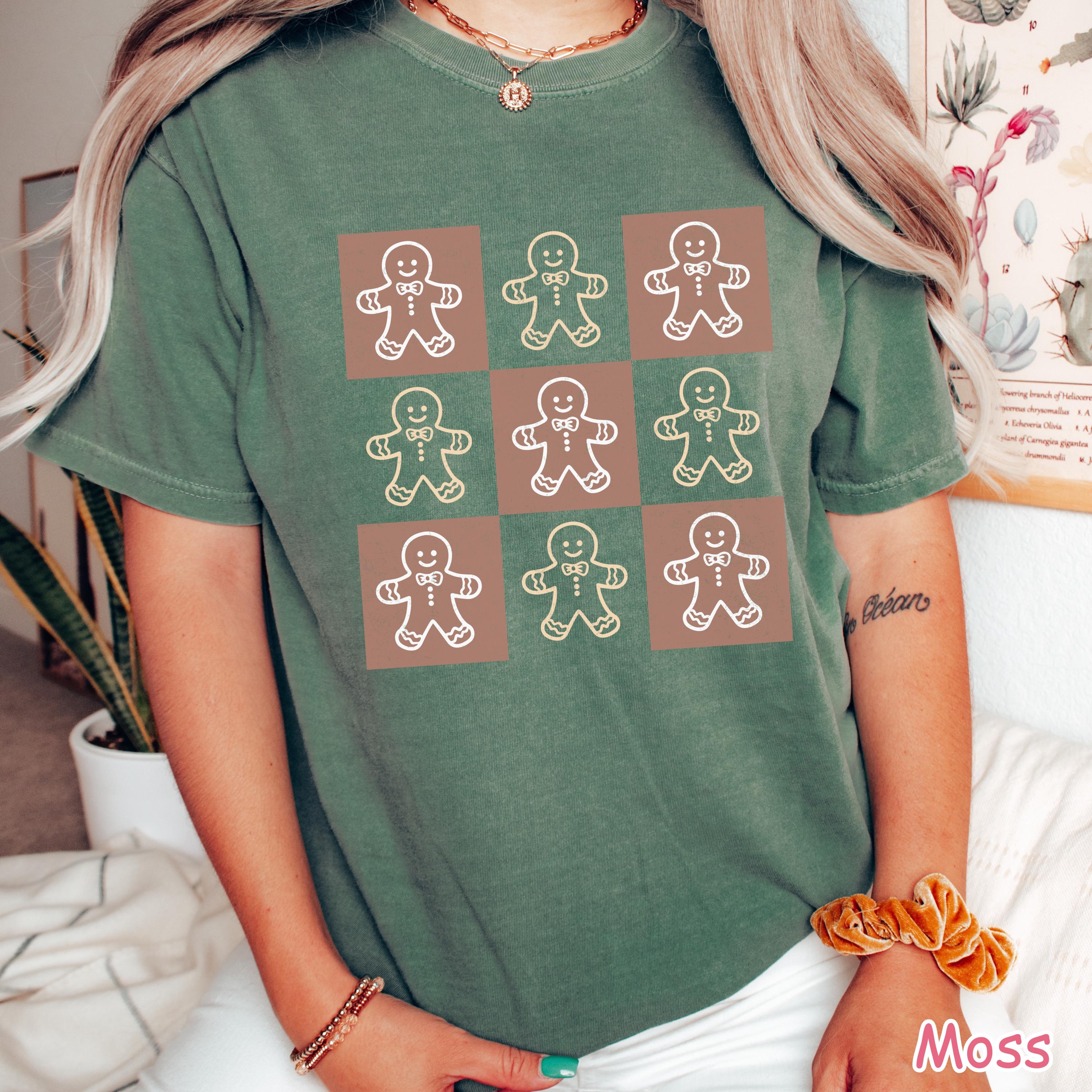 Comfort Colors Gingerbread Christmas Shirt: Retro Holiday Tee
