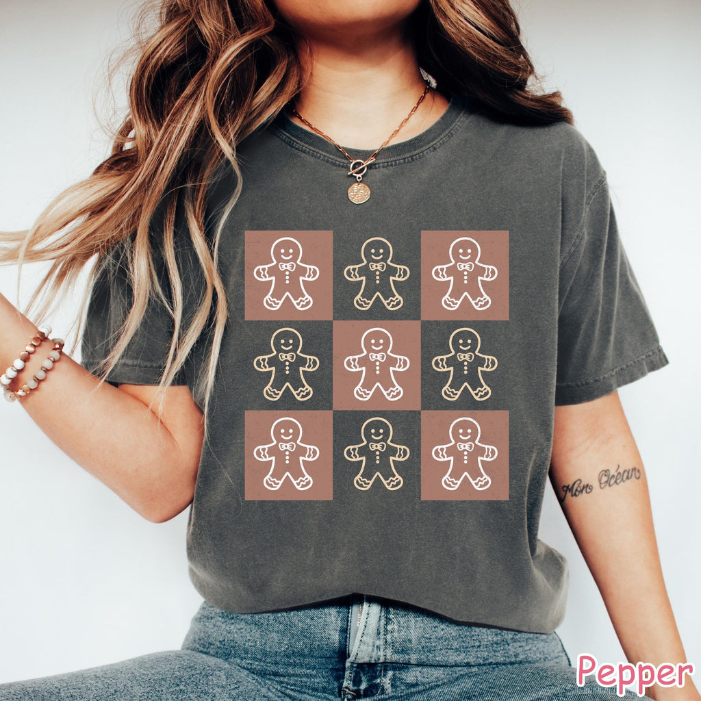 Comfort Colors Gingerbread Christmas Shirt: Retro Holiday Tee