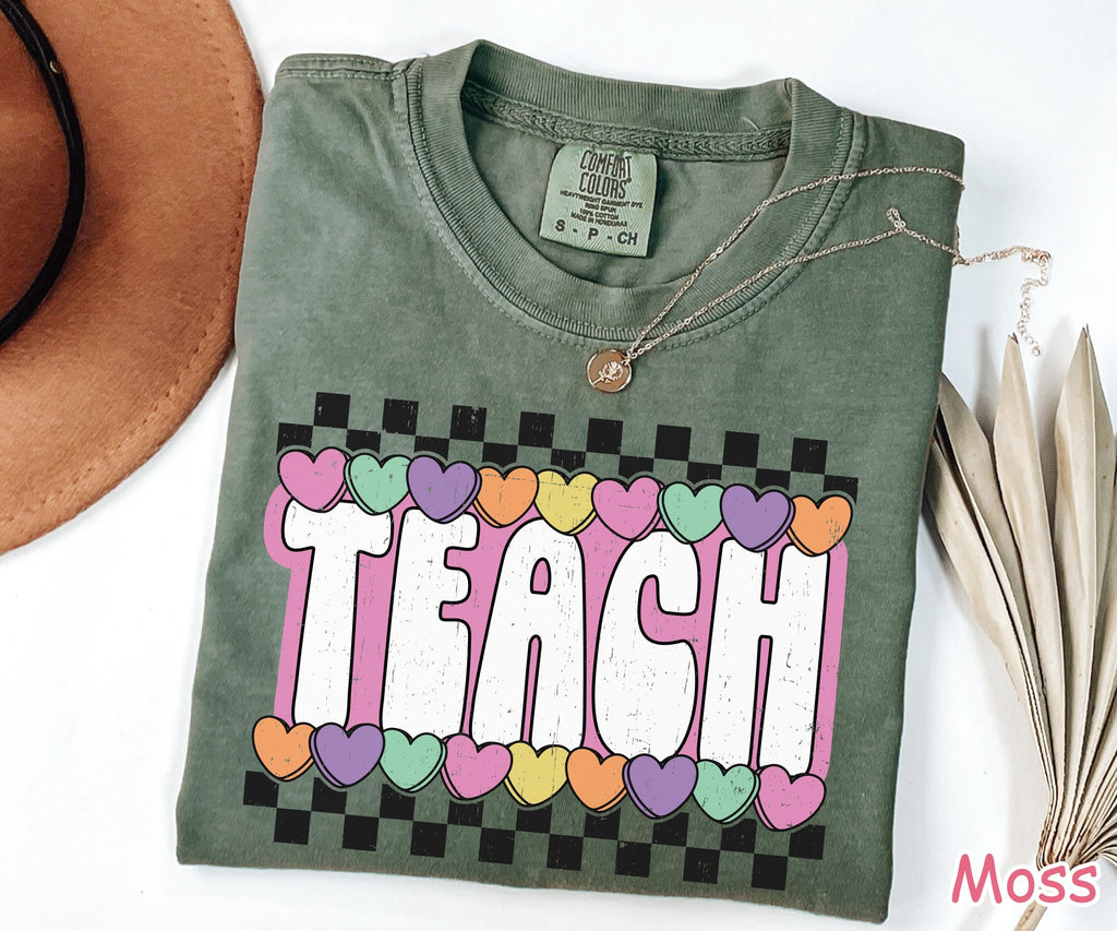 Comfort Colors® Cute Teacher Valentine Shirt, Valentine's Day Teacher Gift, Valentine Gift for Teacher, Love Teaching Shirt, Valentine Gifts