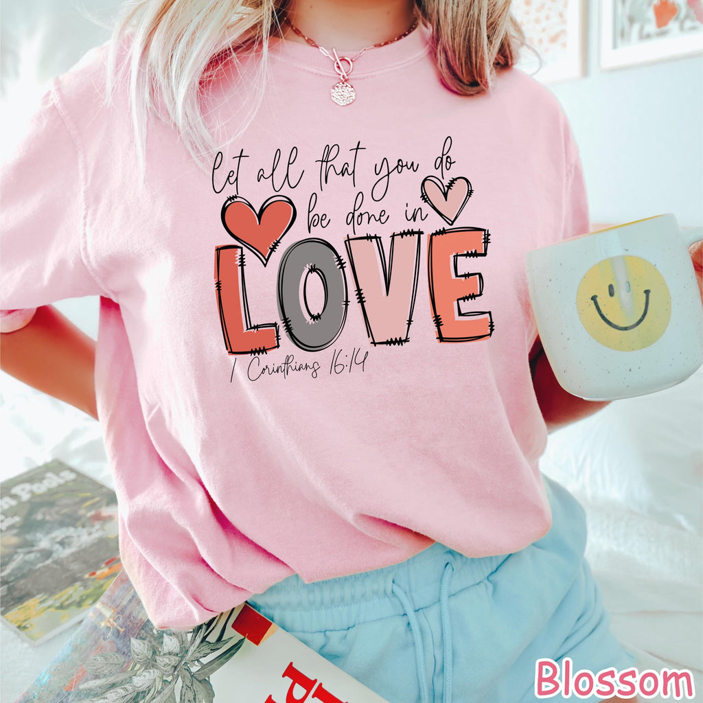 Comfort Colors® Christian Valentine's Day Shirt Faith Valentine Gift for Women Bible Verse Tee Christian Gifts Jesus Apparel Cute Love Shirt