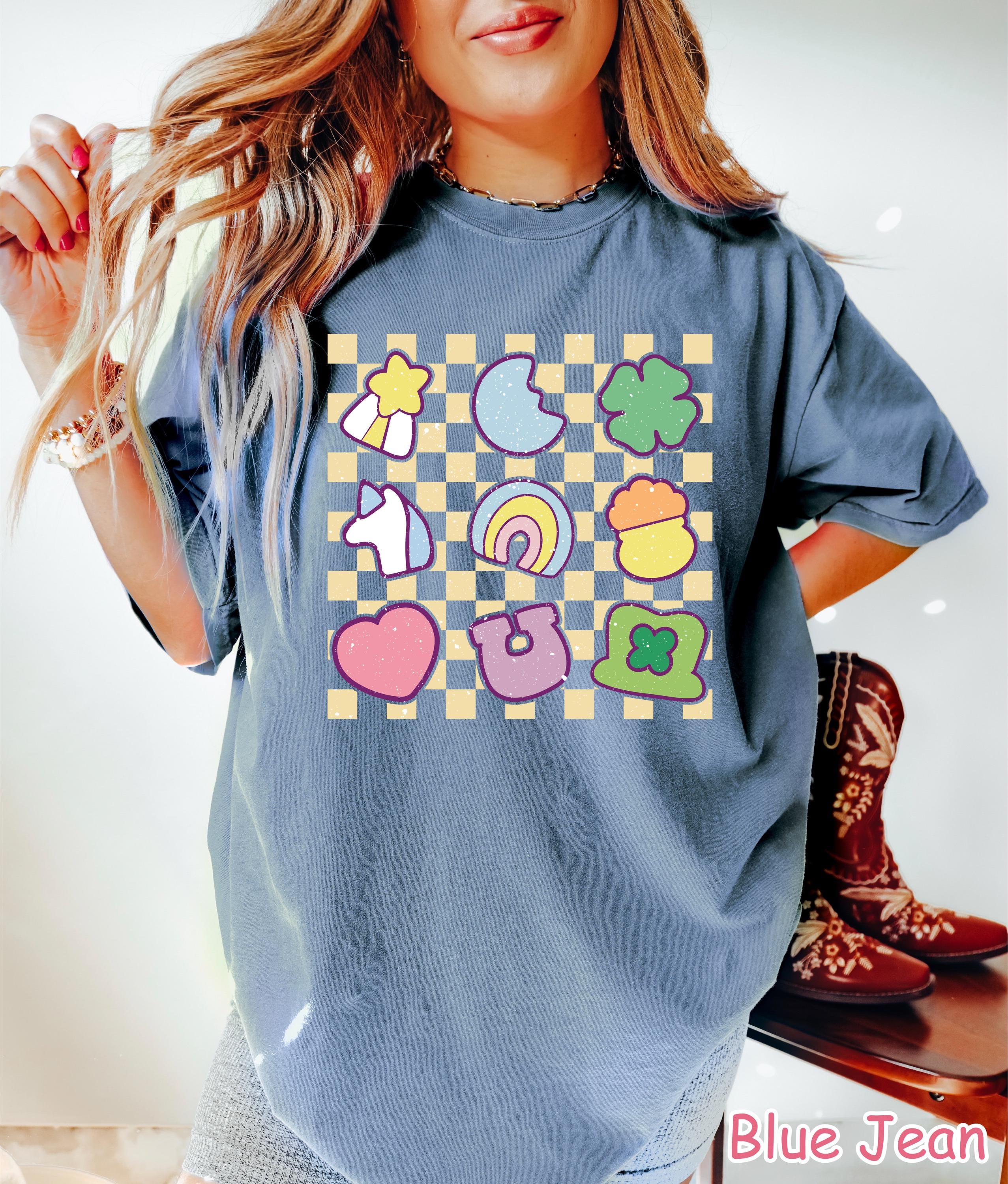 Comfort Colors® Retro Lucky Charm Shirt, Shamrock Rainbow Shirt, Womens St Patricks Day Shirt, Cute Irish Shirt, St Patty's Good Luck Shirt