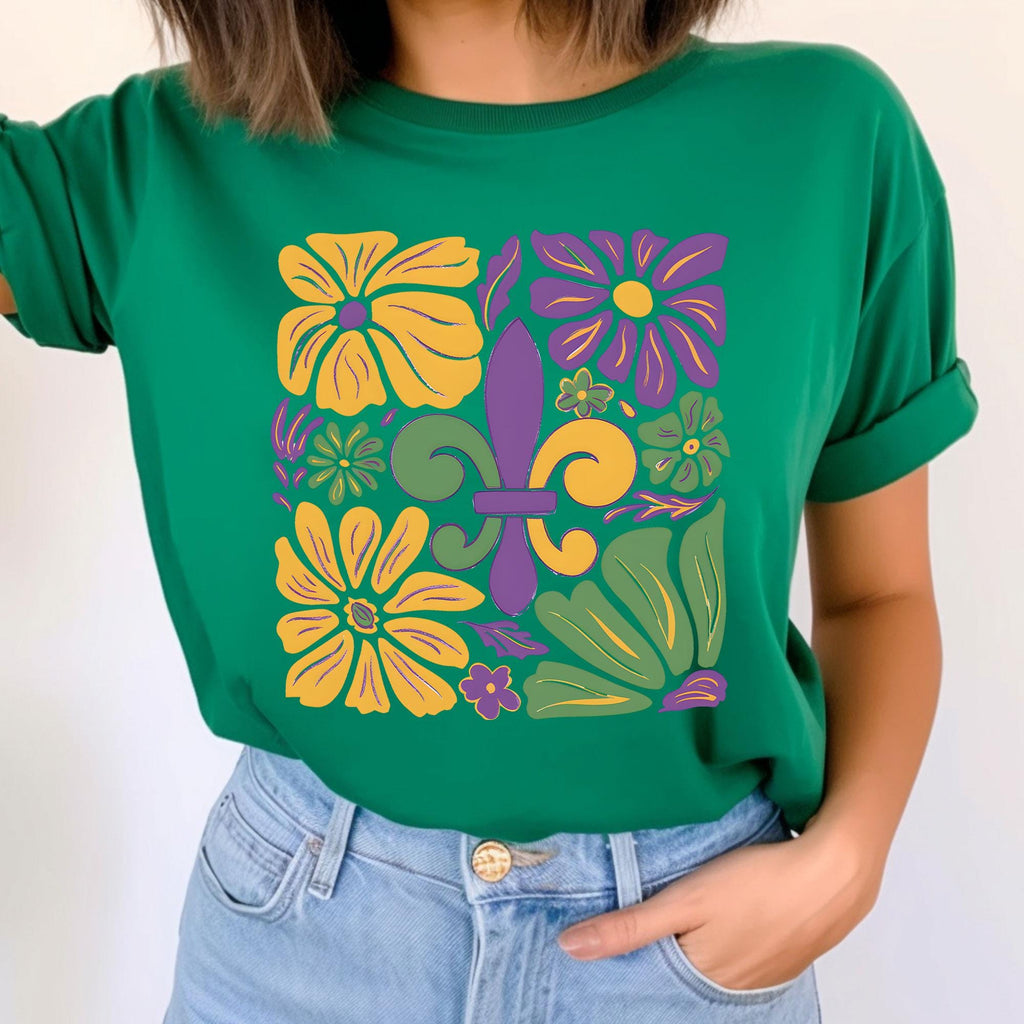 Boho Mardi Gras Shirt, Retro Mardi Gras Shirts, Louisiana Crawfish Festival Tshirt, New Orleans Carnival Bow Shirt, Mardi Gras Party T-shirt