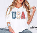 American Girl USA Shirt, Floral USA Tee, American Shirts, Fourth of July Apparel, 4th of July Outfits, USA Shirts, 4th of July Family Shirts