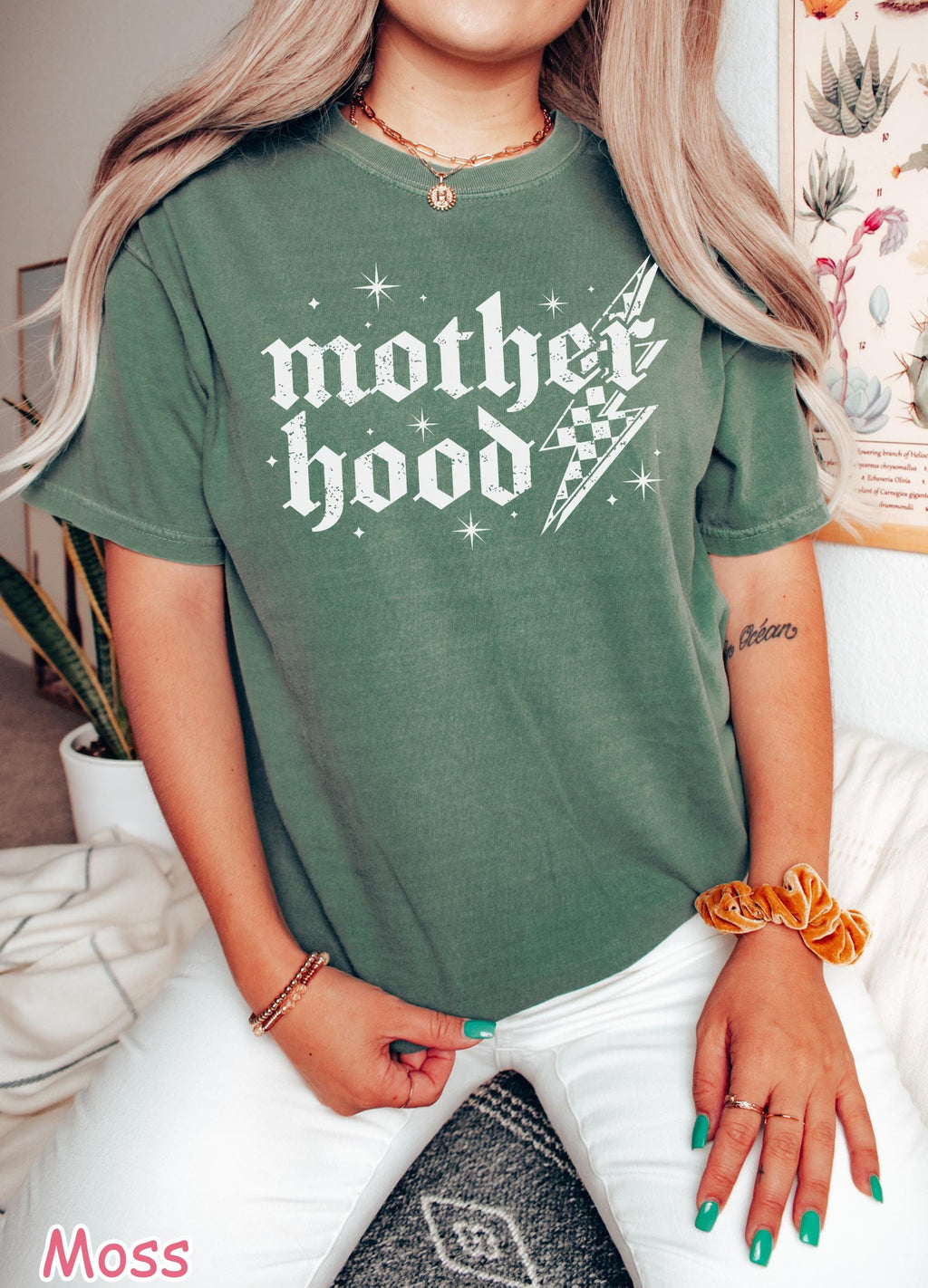 Comfort Colors® Retro Checkered Motherhood Shirt, Cute Mother Hood Shirt, Trendy Mama Tshirt, Oversized Mom Graphic Tee, Cool Mom Club Gift
