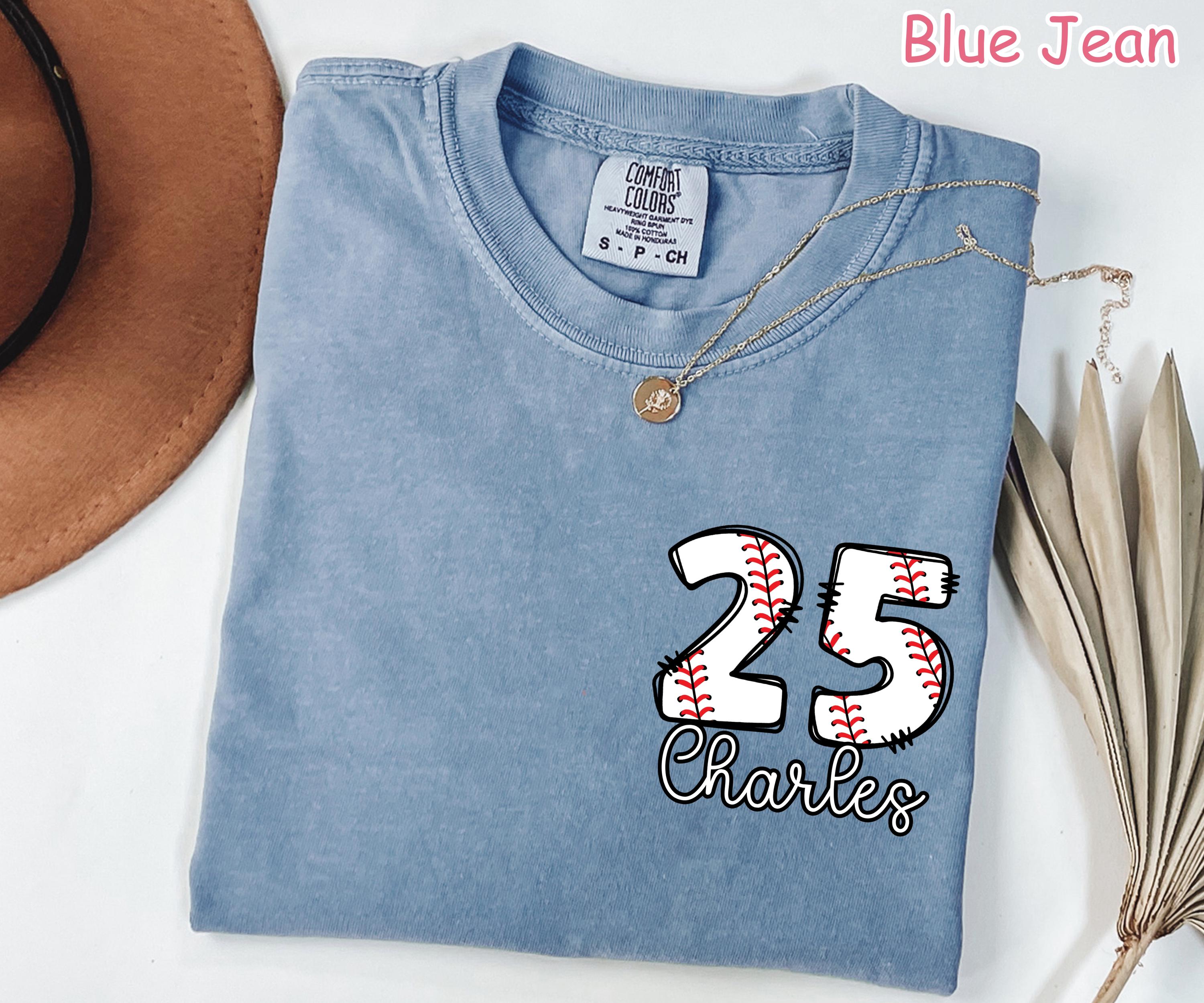 Comfort Colors® Custom Baseball Shirt for Women Personalized Baseball Number Shirt Custom Baseball Gift Sports Mom Tee Baseball Mom Shirt