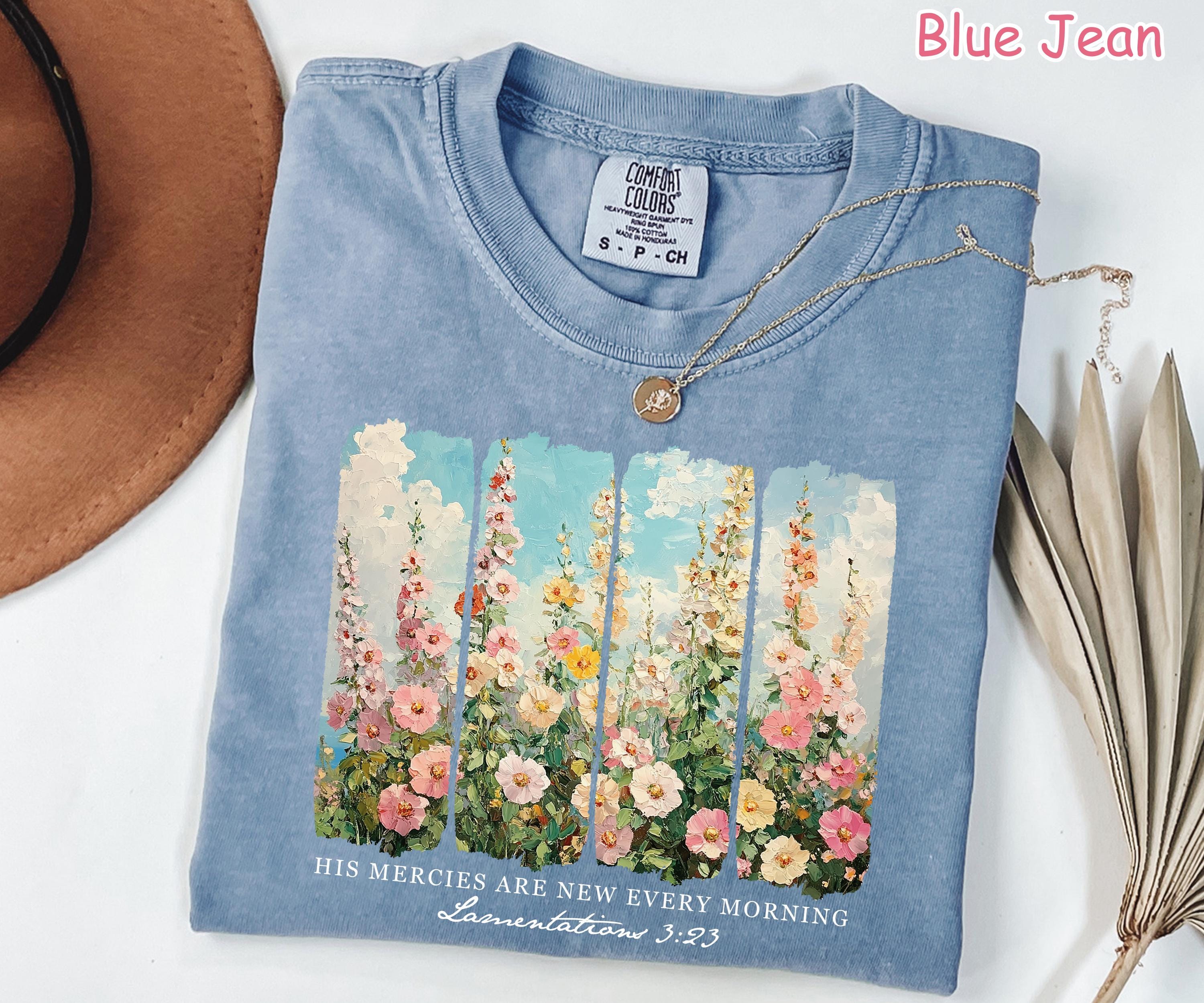 Comfort Colors® Christian Shirt His Mercies Are New Every Morning Bible Verse Shirt Religious Women Gift Faith Tee Christian Gifts Jesus Tee