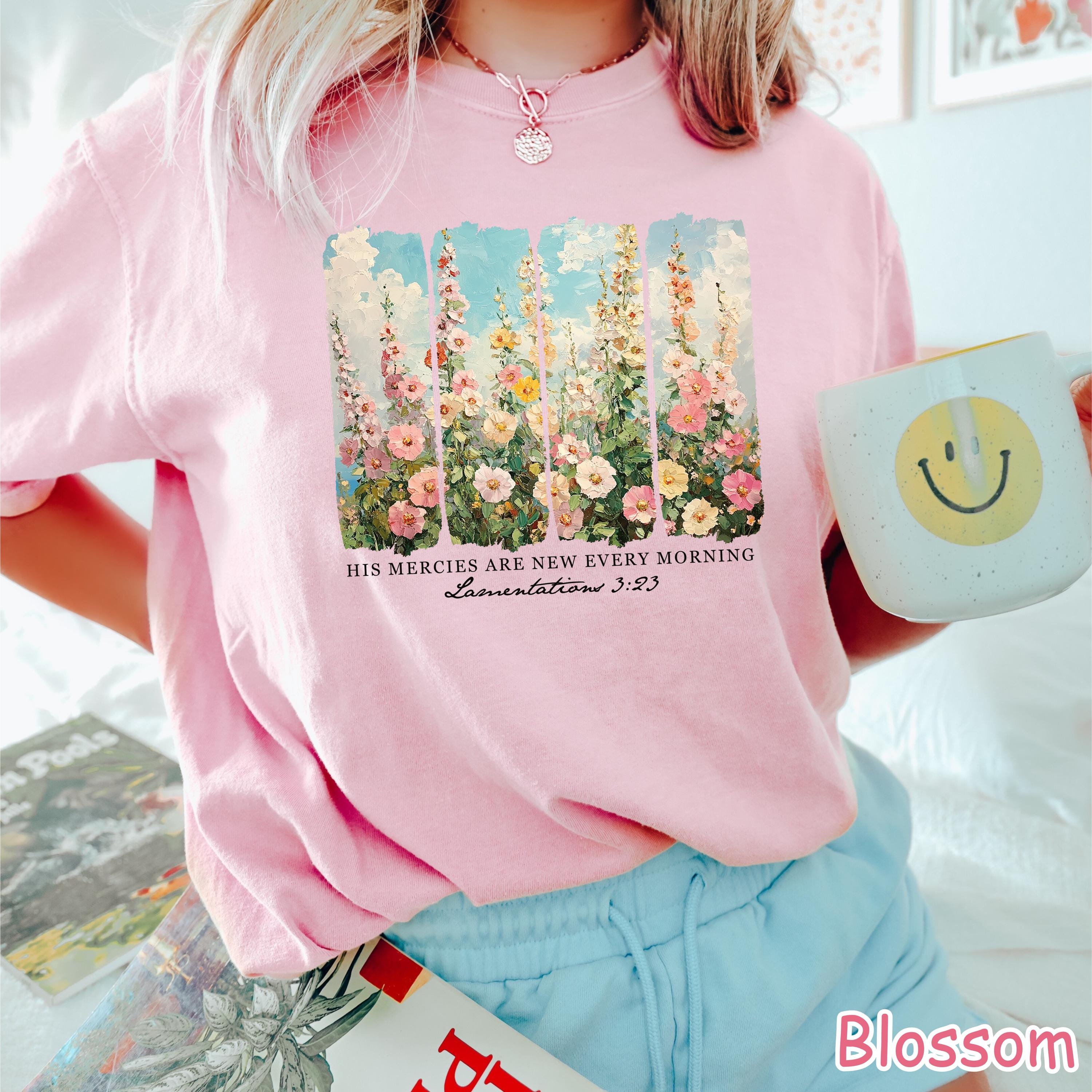 Comfort Colors® Christian Shirt His Mercies Are New Every Morning Bible Verse Shirt Religious Women Gift Faith Tee Christian Gifts Jesus Tee