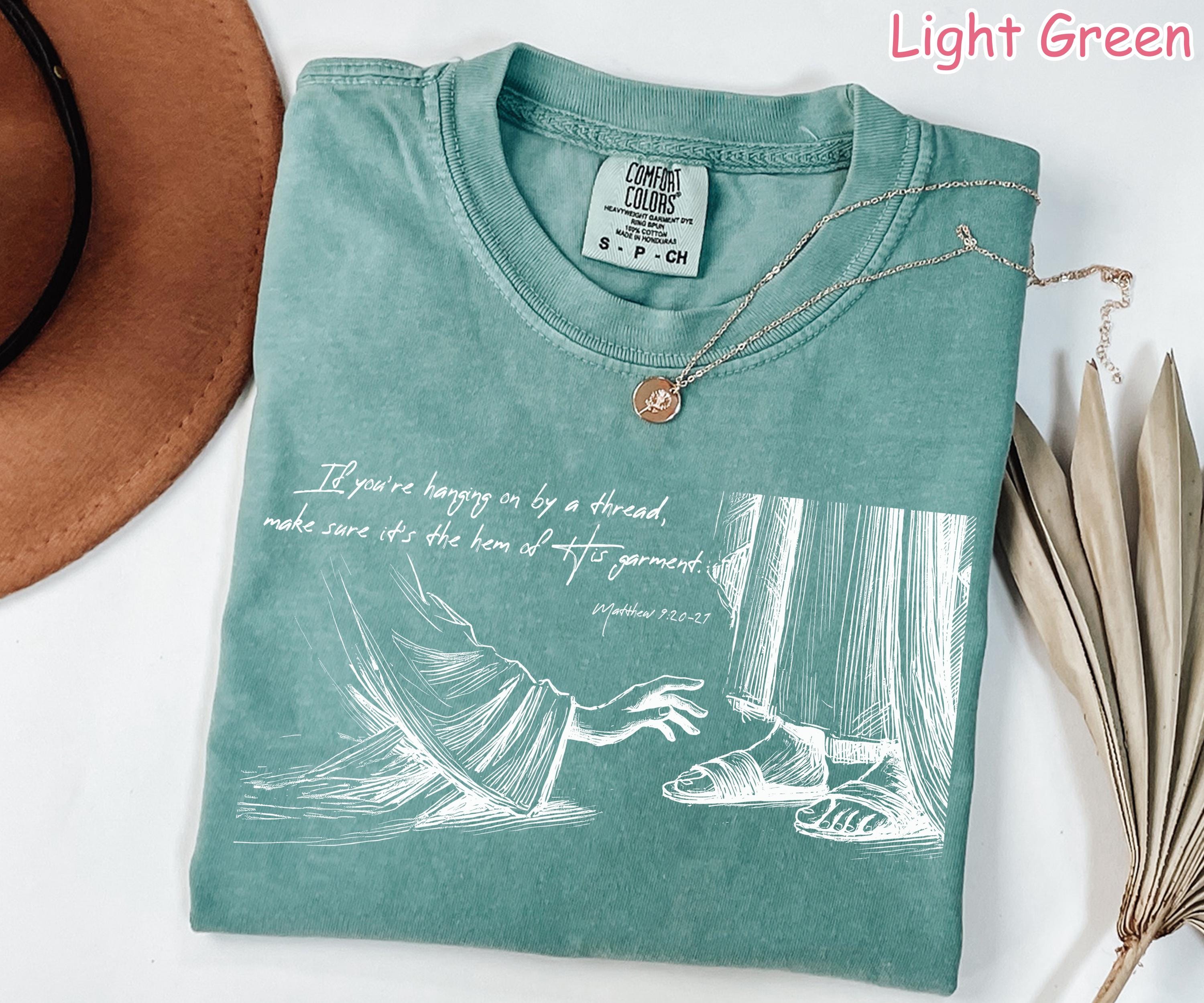 Comfort Colors® Christian Shirt Hem of His Garment Bible Verse Tee Faith Graphic Tee Religious Women Gift Jesus Apparel Inspirational Shirt