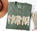 Comfort Colors® Floral Mama Shirt, Mother's Day Gift, Trendy Mom Shirt, Cute Gift for Mom, New Mom Gift, Spring Floral Mama Crewneck