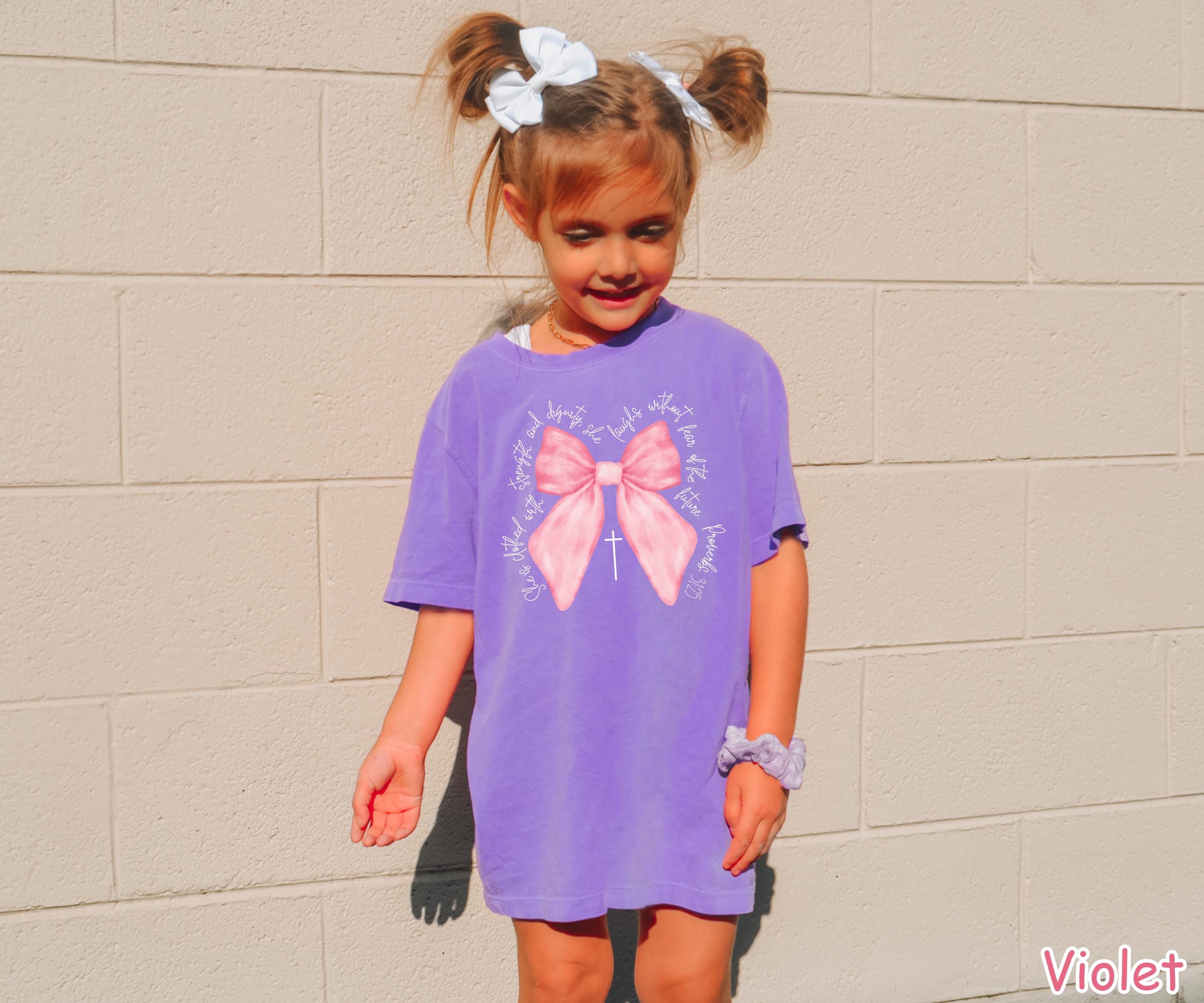 Comfort Colors® Coquette Christian Shirt Bible Verse Pink Bow Shirt Faith Shirt Womens Christian Gifts Religious Women Gift Jesus T-Shirt