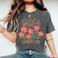 Comfort Colors® Floral Christian Shirt, The Lord Is Greater Bible Verse Tee, Women Faith Shirt Religious Shirt Jesus Shirt Inspirational Tee