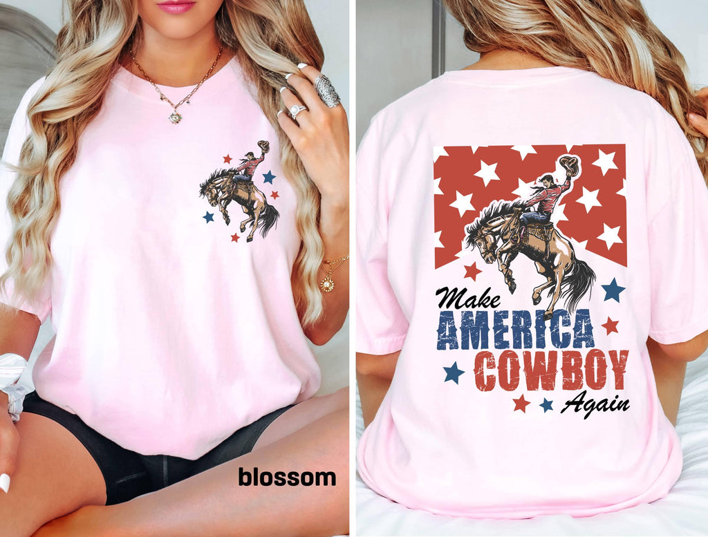 Usa 250 Bucking Bronco Comfort Colors Cowboy Shirt, Independence Day 250th Anniversary 4th of July Patriotic Gift