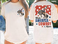 Usa 250 Bucking Bronco Comfort Colors Cowboy Shirt, Independence Day 250th Anniversary 4th of July Patriotic Gift