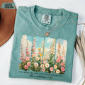 Comfort Colors Christian Tee, Retro Floral Bible Verse Shirt
