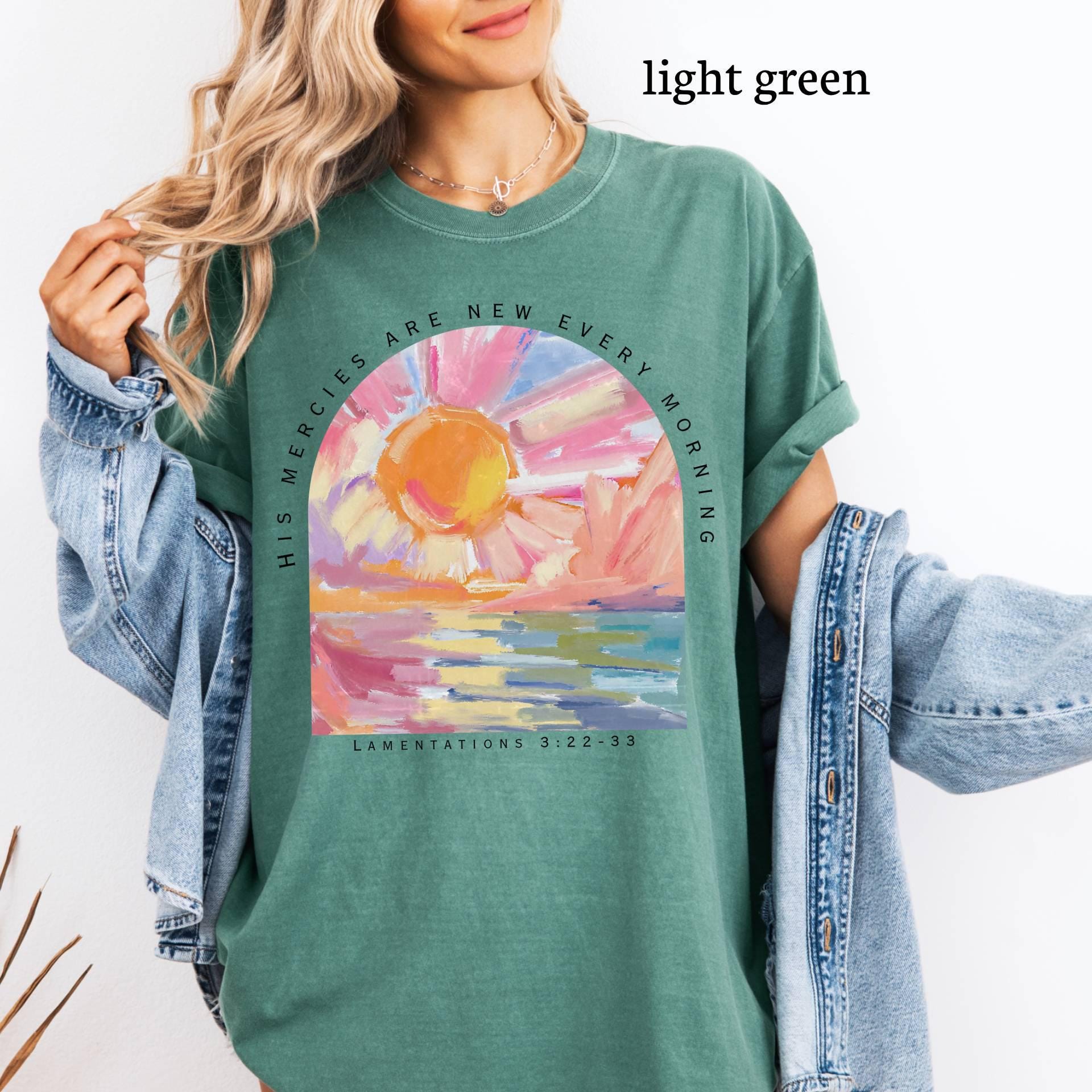 Comfort Colors Christian Tee, His Mercies, Religious Women Gift