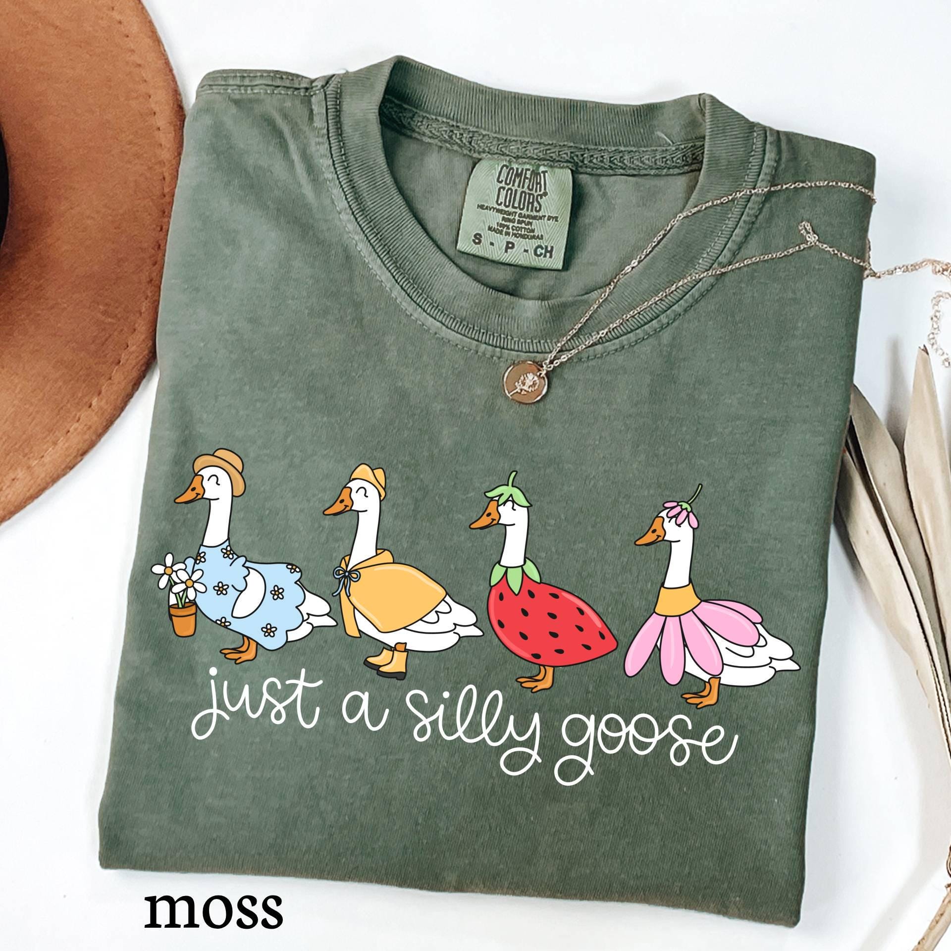 Silly Goose Comfort Colors Shirt, Funny Graphic Meme Tee