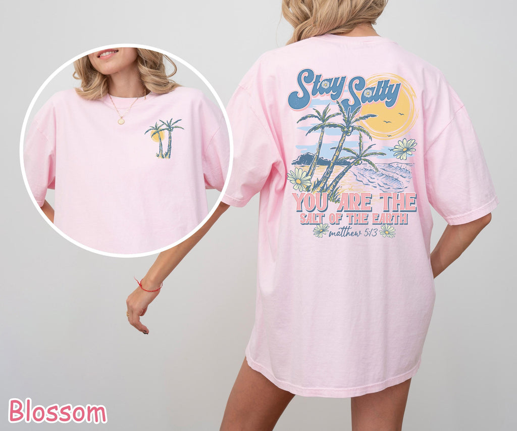 Comfort Colors® Stay Salty Christian Shirt, Bible Verse Shirt, Salt of the Earth, Religious Shirt Cute Summer Shirt Christian Gift for Women