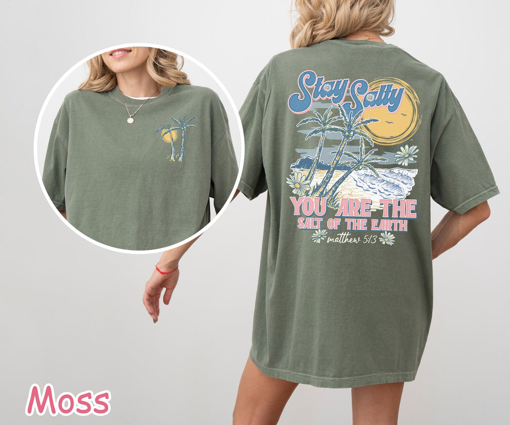 Comfort Colors® Stay Salty Christian Shirt, Bible Verse Shirt, Salt of the Earth, Religious Shirt Cute Summer Shirt Christian Gift for Women
