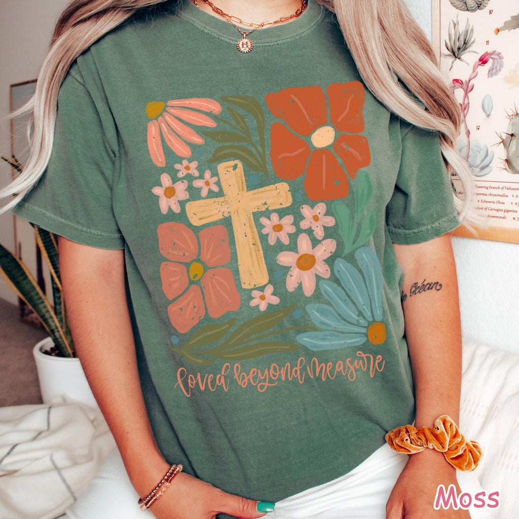 Comfort Colors® Boho Floral Christian Shirt, Religious Shirt, Christian Gifts for Women, Bible Verse Tee, Faith Shirt, Inspirational Tee