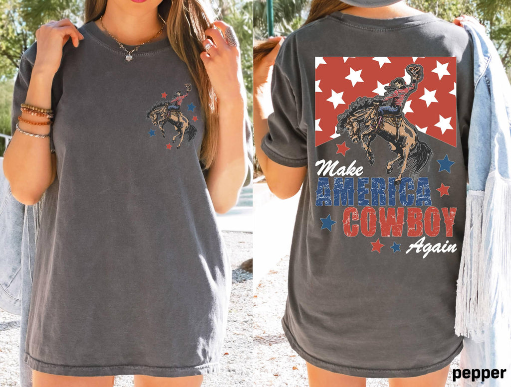 Usa 250 Bucking Bronco Comfort Colors Cowboy Shirt, Independence Day 250th Anniversary 4th of July Patriotic Gift