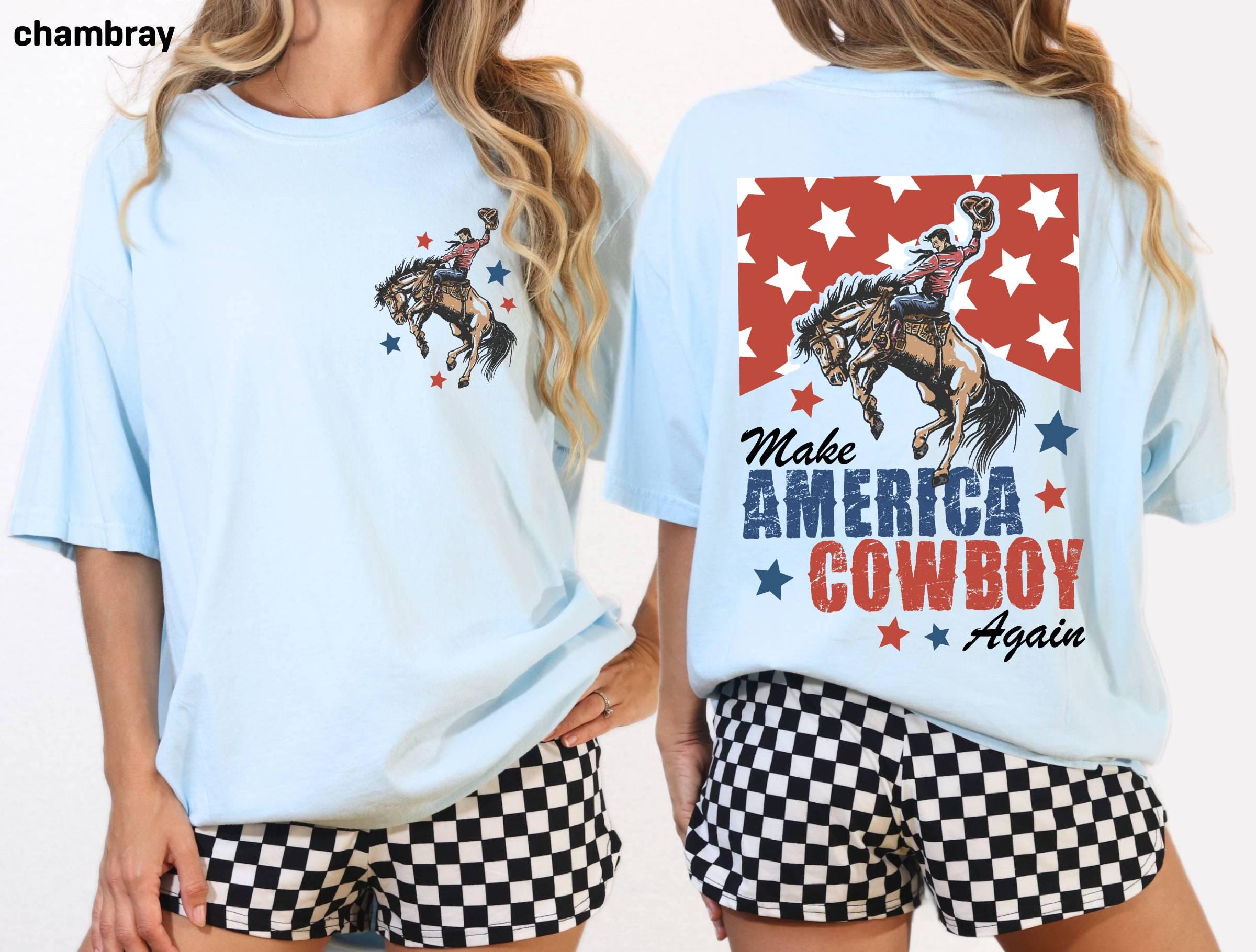 Usa 250 Bucking Bronco Comfort Colors Cowboy Shirt, Independence Day 250th Anniversary 4th of July Patriotic Gift