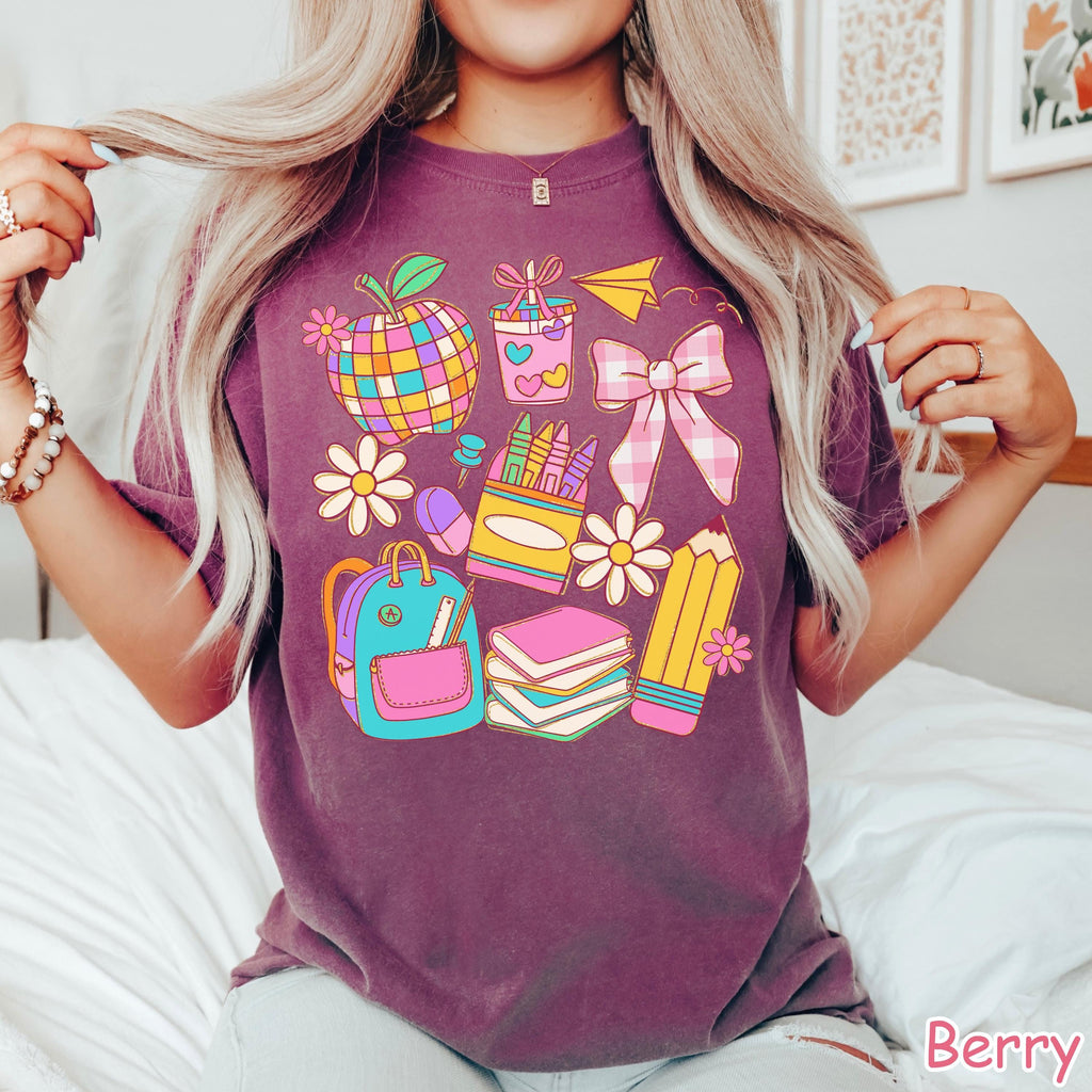 Comfort Colors® Boho Teacher Shirt, Back to School Shirt, Coquette Bow Teacher Tee, Teacher Gift, First Day of School, Teacher Appreciation