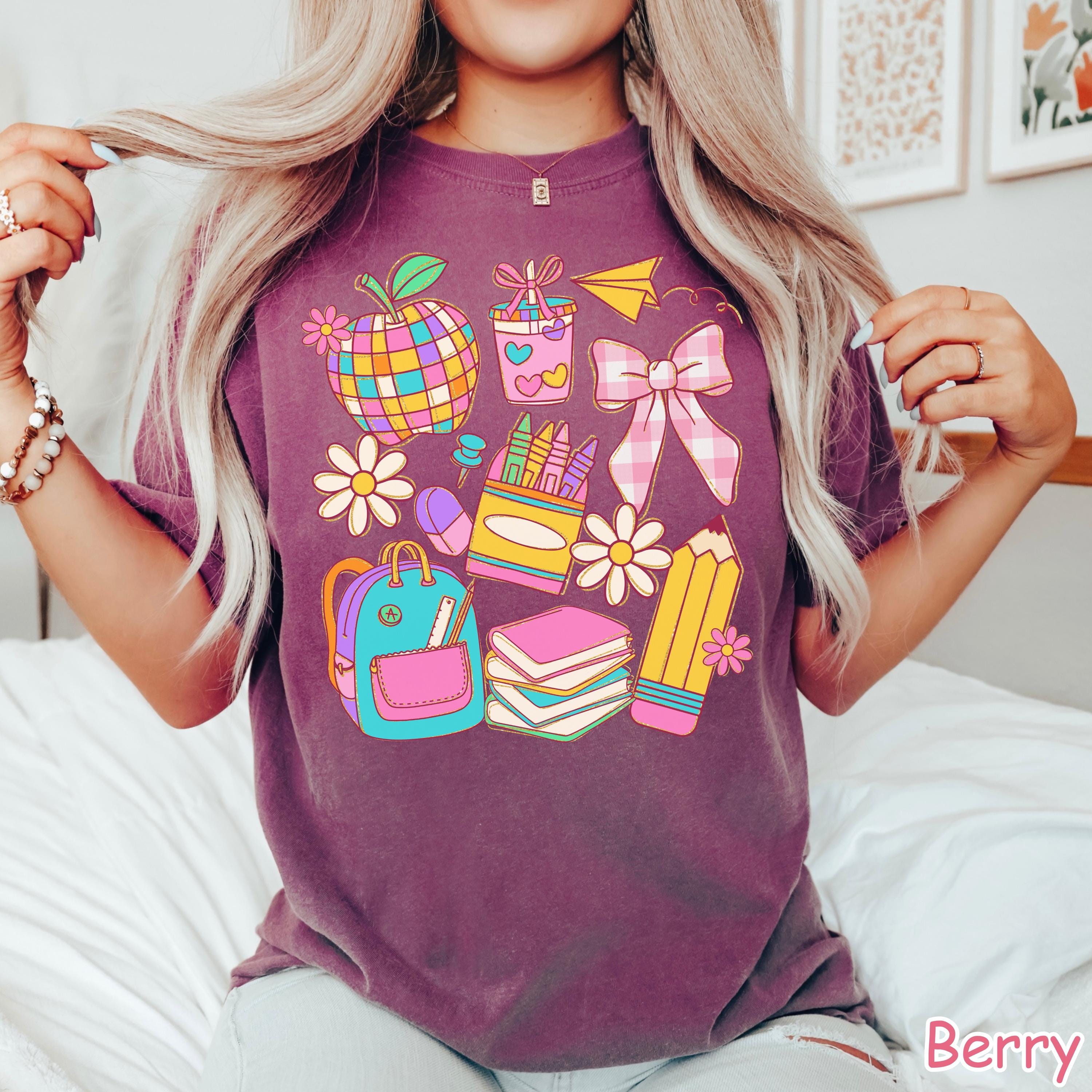 Comfort Colors® Boho Teacher Shirt, Back to School Shirt, Coquette Bow Teacher Tee, Teacher Gift, First Day of School, Teacher Appreciation