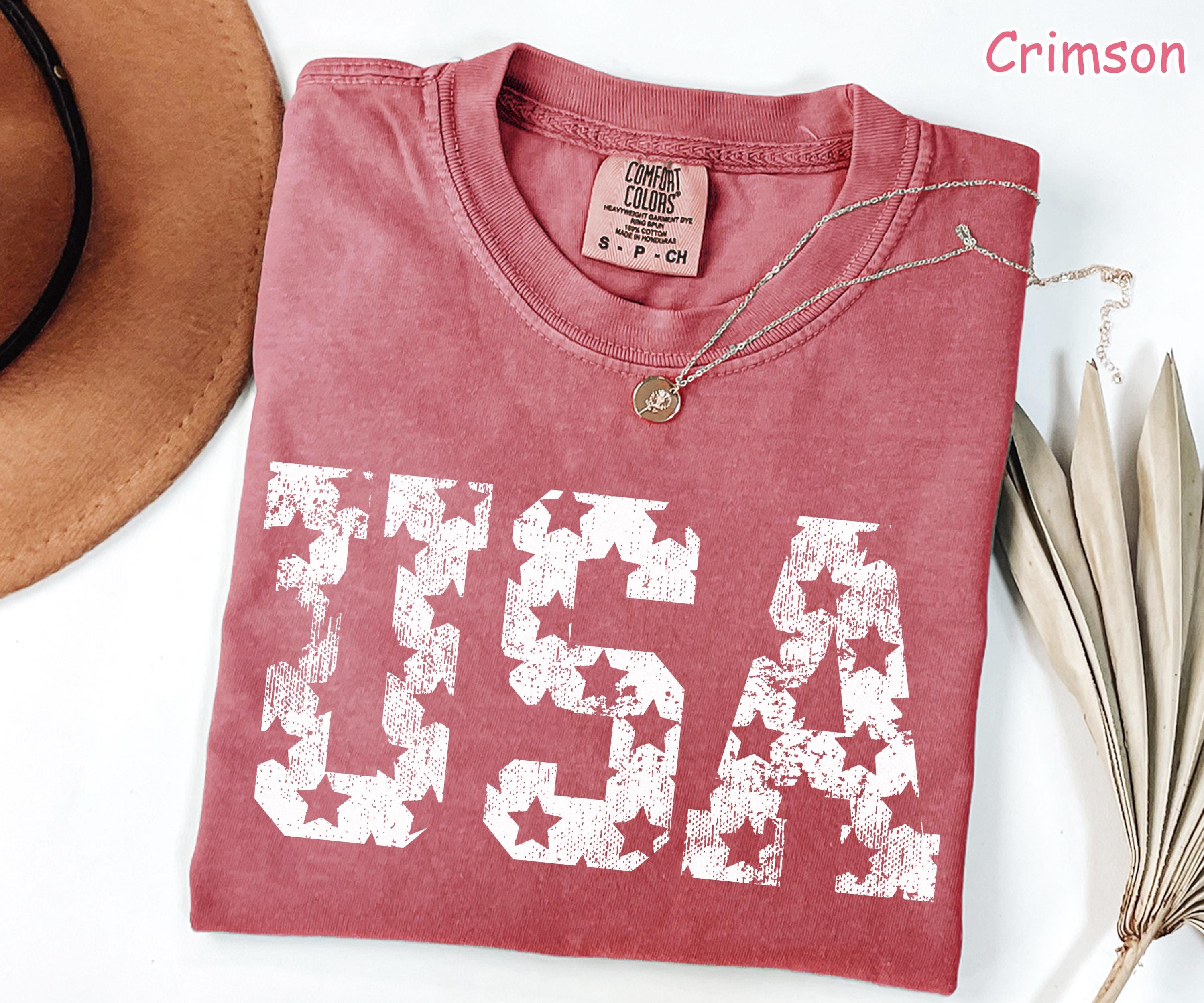 Comfort Colors® Retro USA Shirt, 4th of July Shirt, America Shirt, Trendy Fourth of July Shirt, Womens Patriotic Shirt, Independence Day Tee