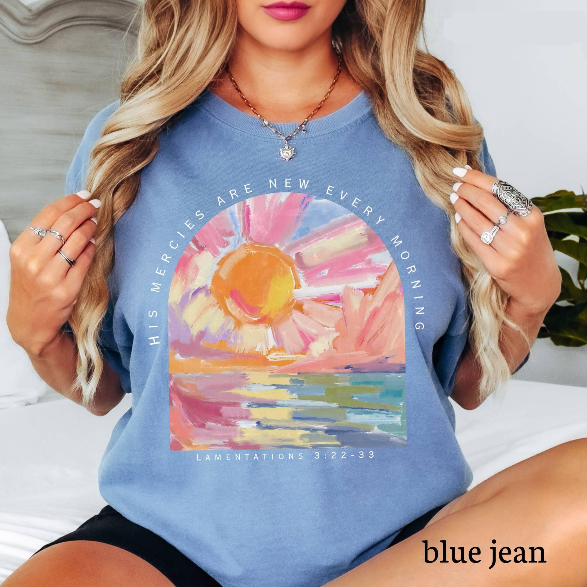 Comfort Colors Christian Tee, His Mercies, Religious Women Gift