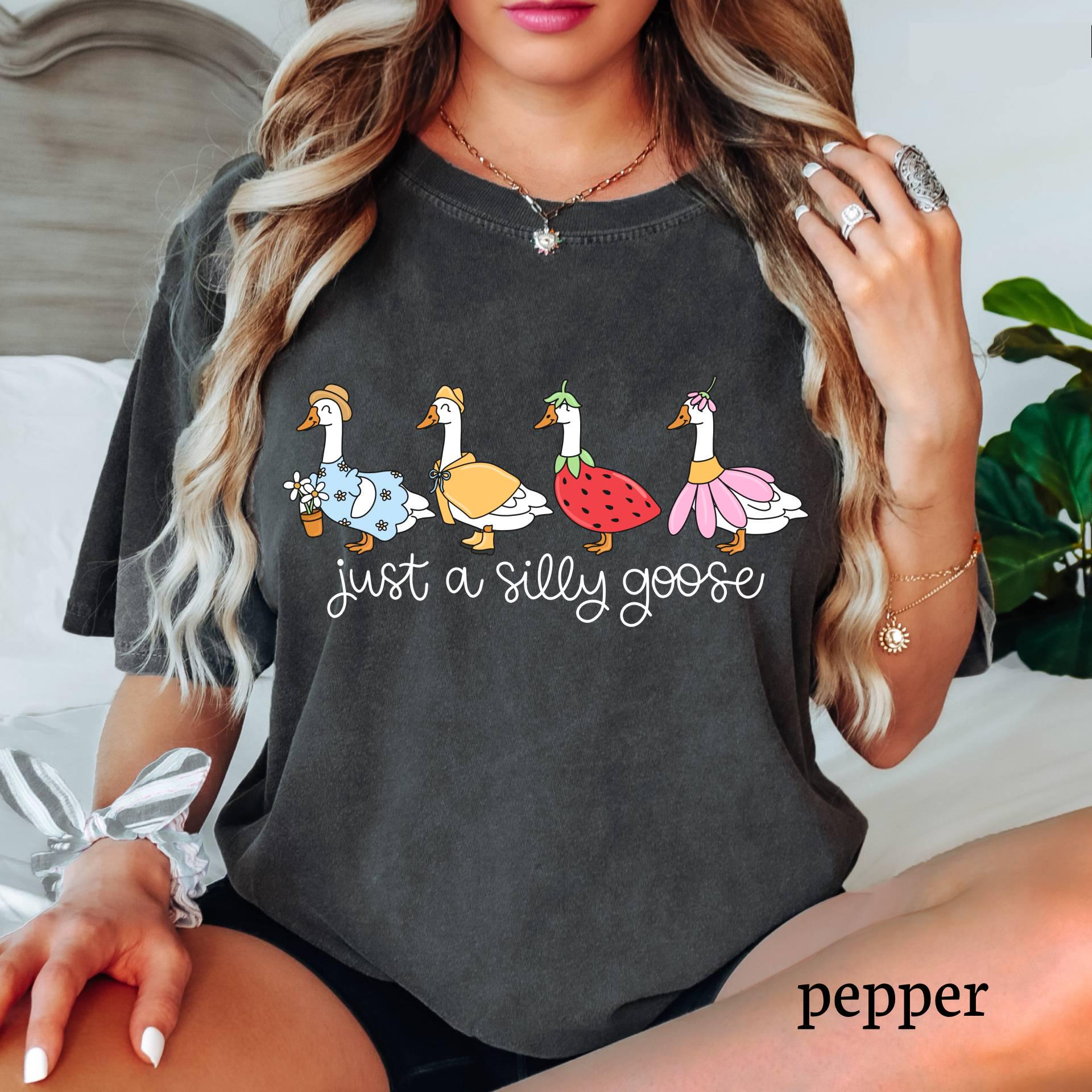 Silly Goose Comfort Colors Shirt, Funny Graphic Meme Tee