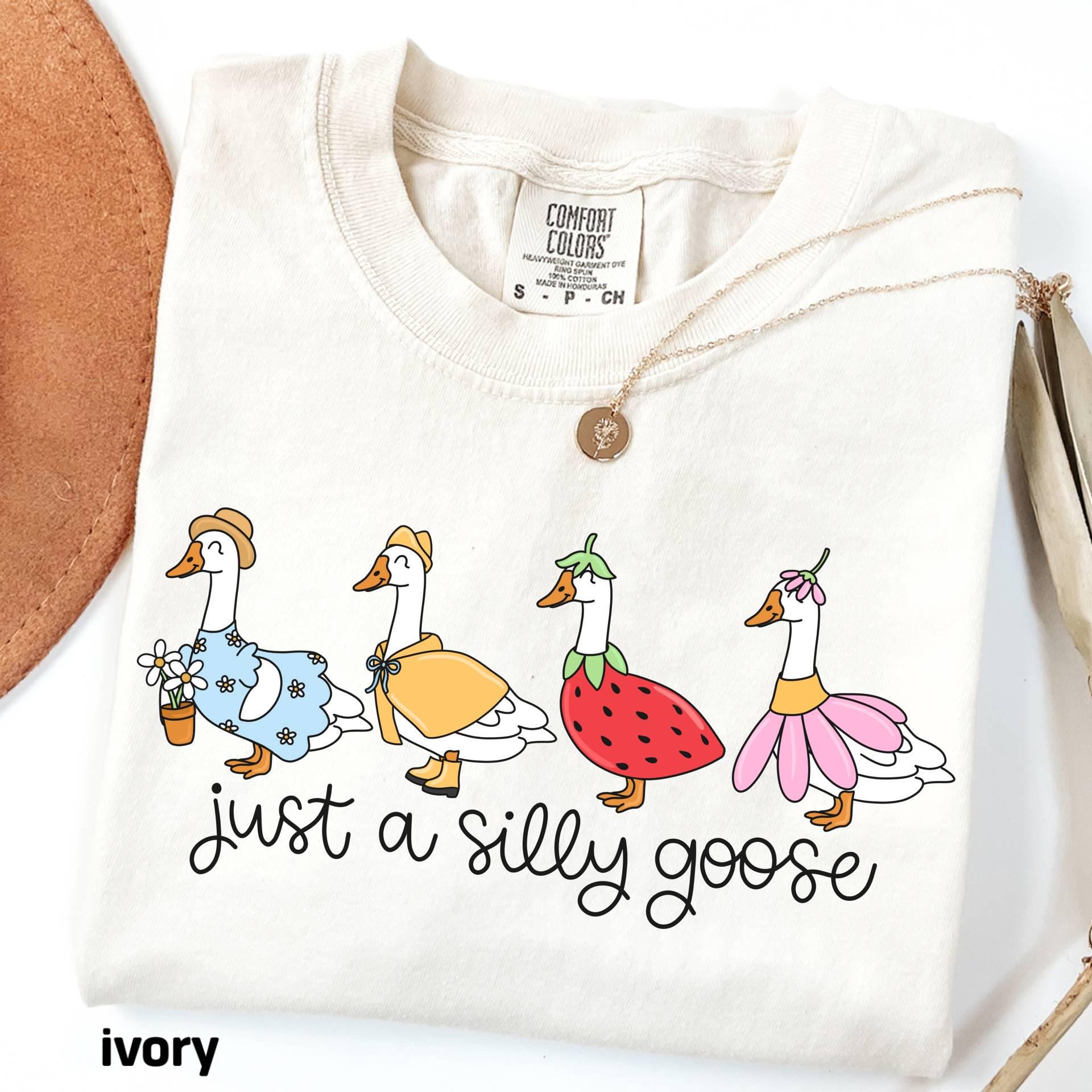 Silly Goose Comfort Colors Shirt, Funny Graphic Meme Tee
