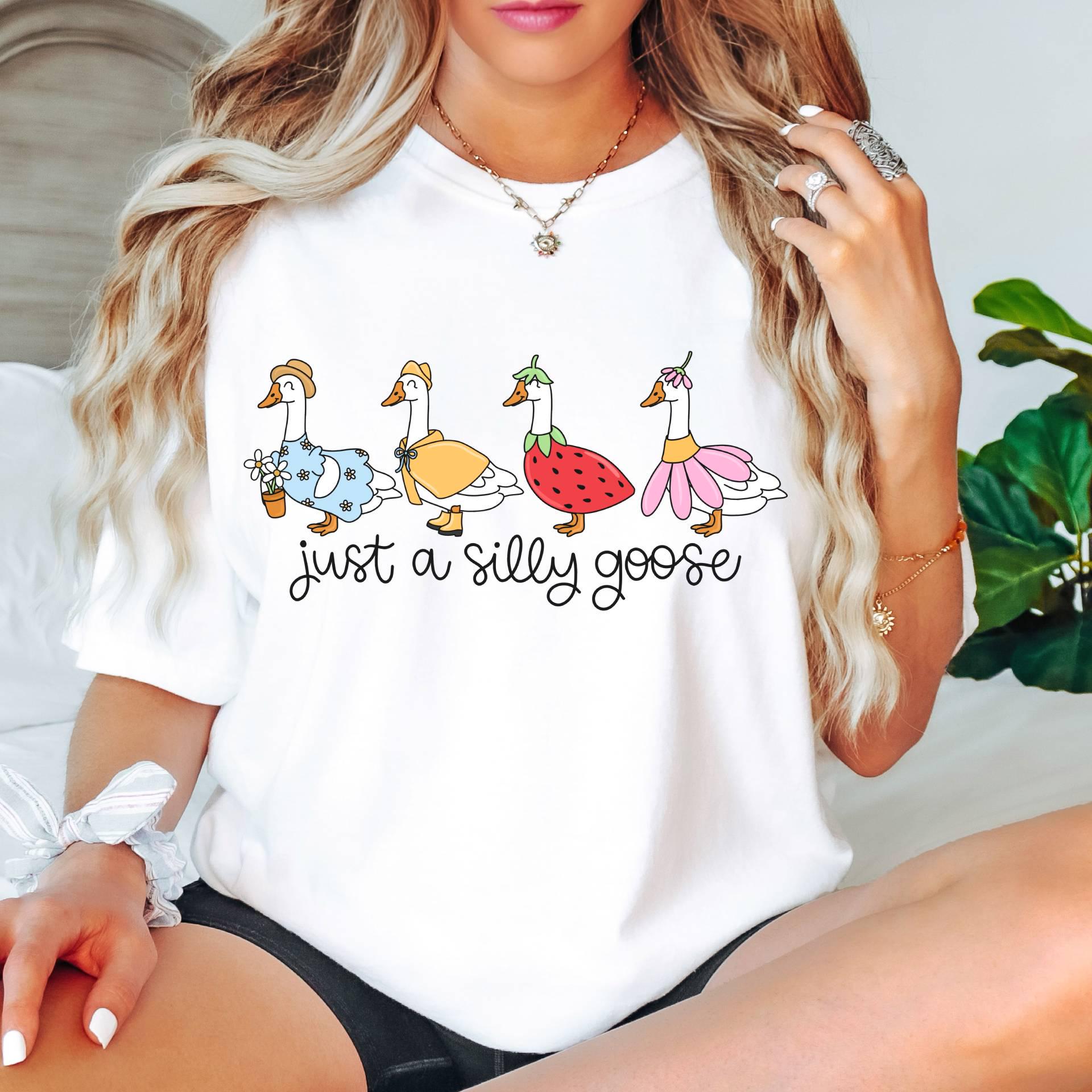 Silly Goose Comfort Colors Shirt, Funny Graphic Meme Tee