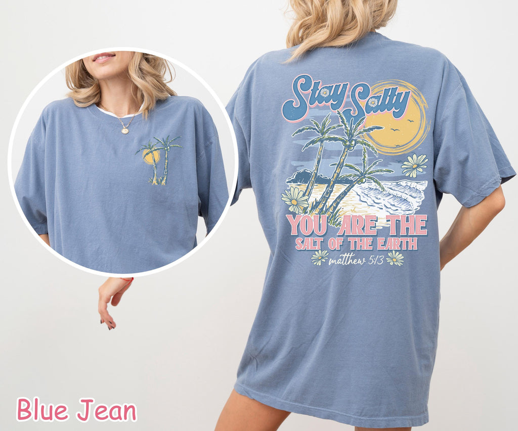 Comfort Colors® Stay Salty Christian Shirt, Bible Verse Shirt, Salt of the Earth, Religious Shirt Cute Summer Shirt Christian Gift for Women