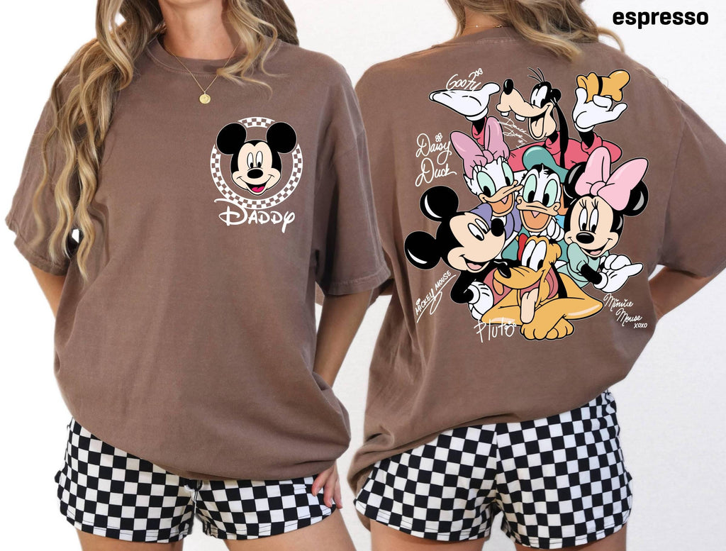 Custom Magical Mouse and Friends Signatures Comfort Colors Shirt, Personalize Magical Kingdom Family Vacation Tee Mouse Era Family 2026 Trip
