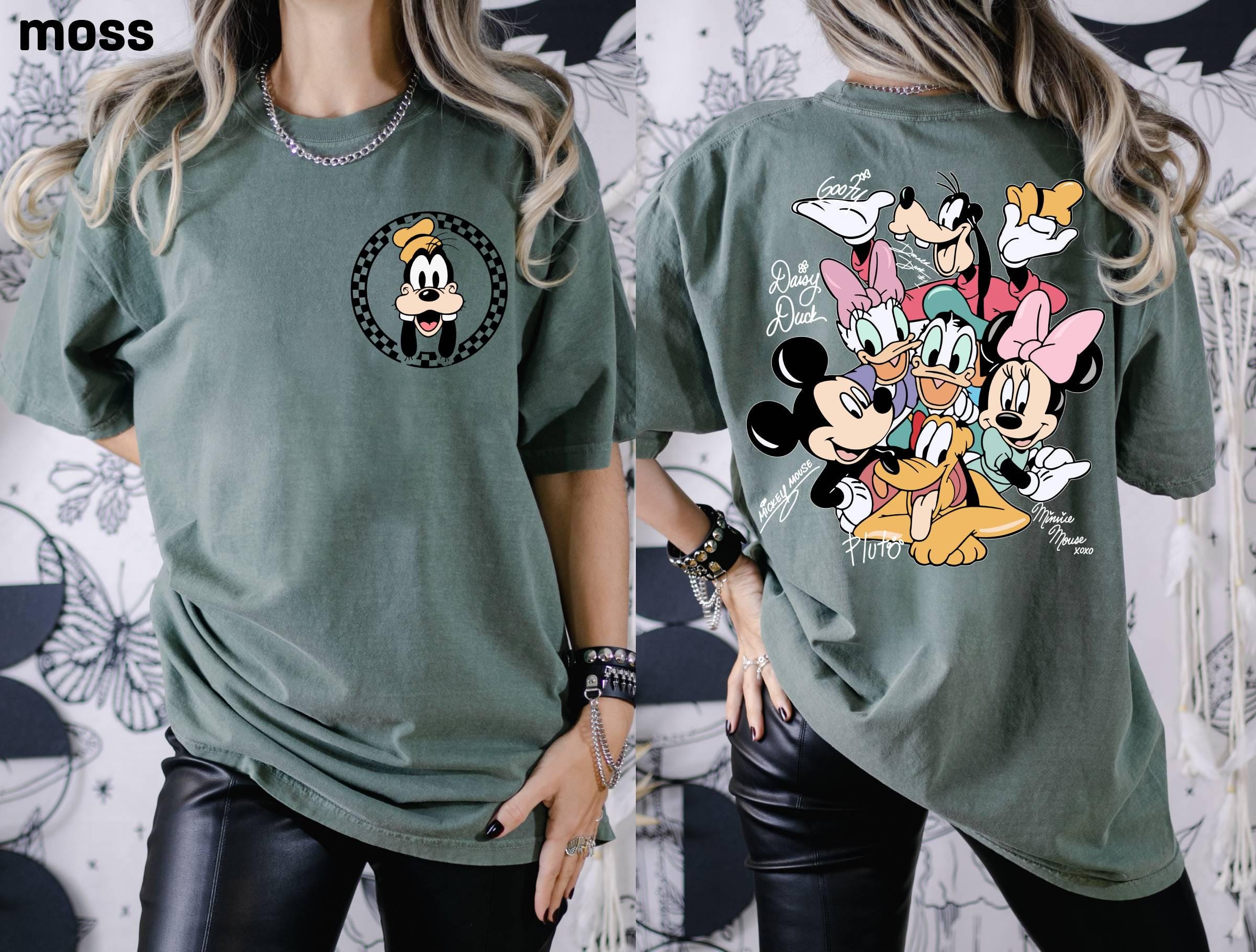 Custom Magical Mouse and Friends Signatures Comfort Colors Shirt, Personalize Magical Kingdom Family Vacation Tee Mouse Era Family 2026 Trip