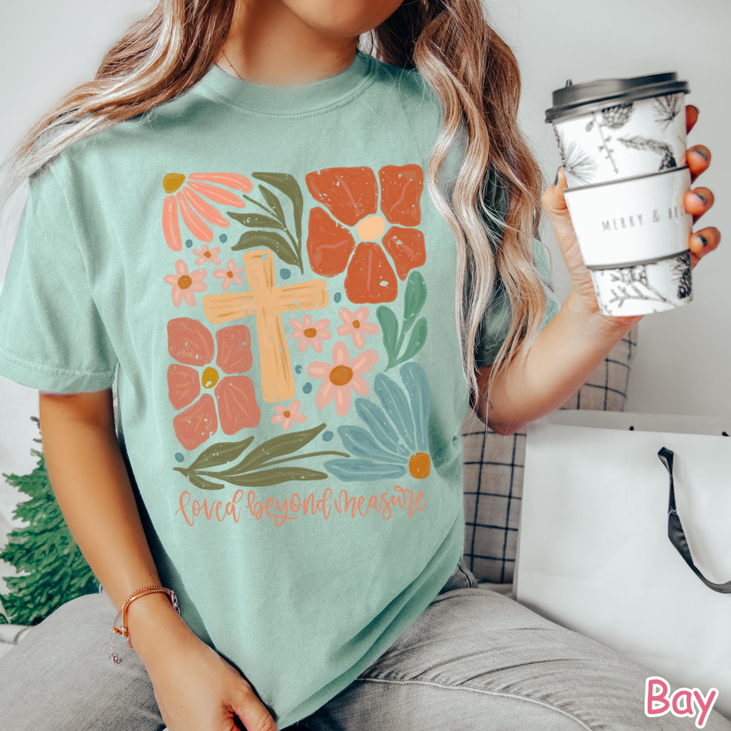 Comfort Colors® Boho Floral Christian Shirt, Religious Shirt, Christian Gifts for Women, Bible Verse Tee, Faith Shirt, Inspirational Tee