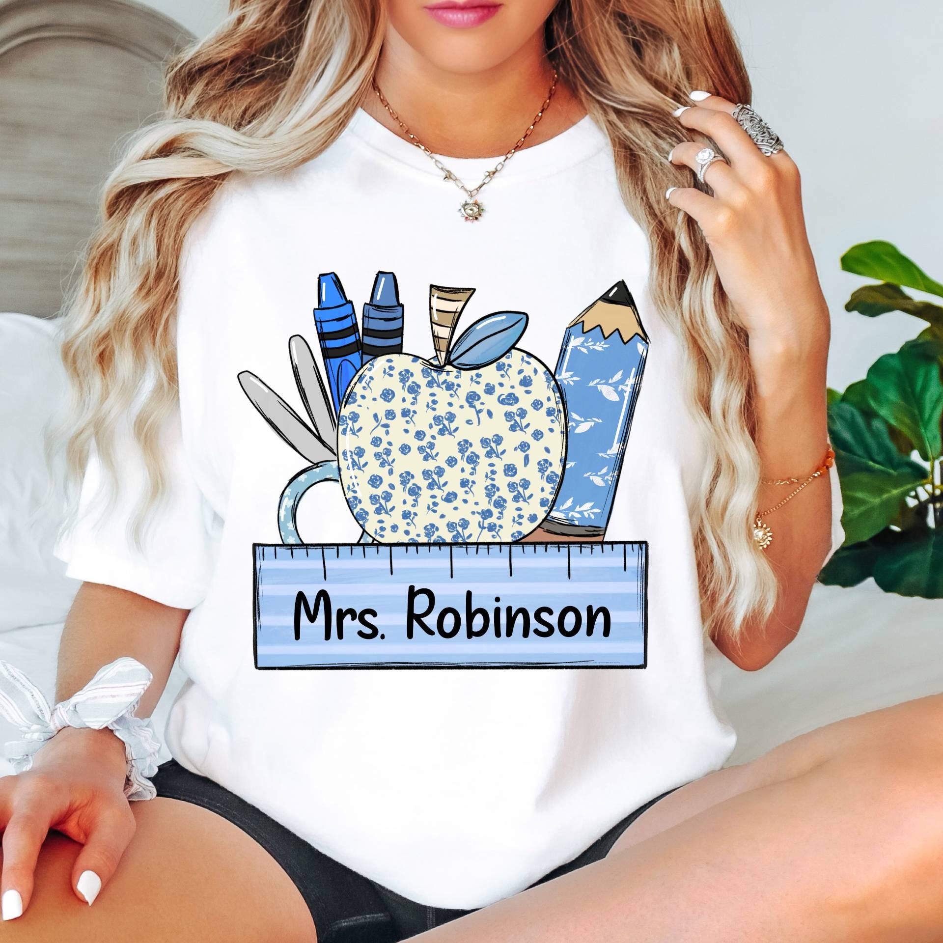 Personalized Comfort Colors Teacher Shirt, Back To School Gift