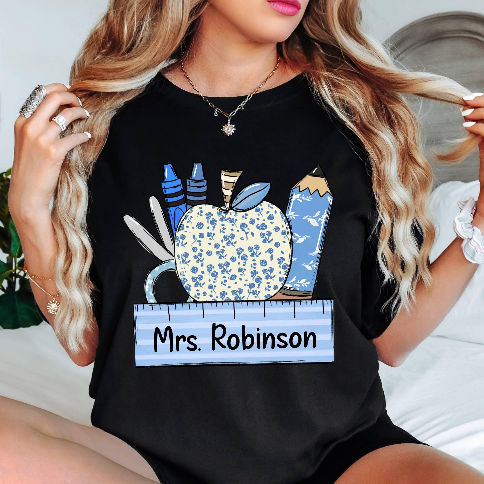 Personalized Comfort Colors Teacher Shirt, Back To School Gift