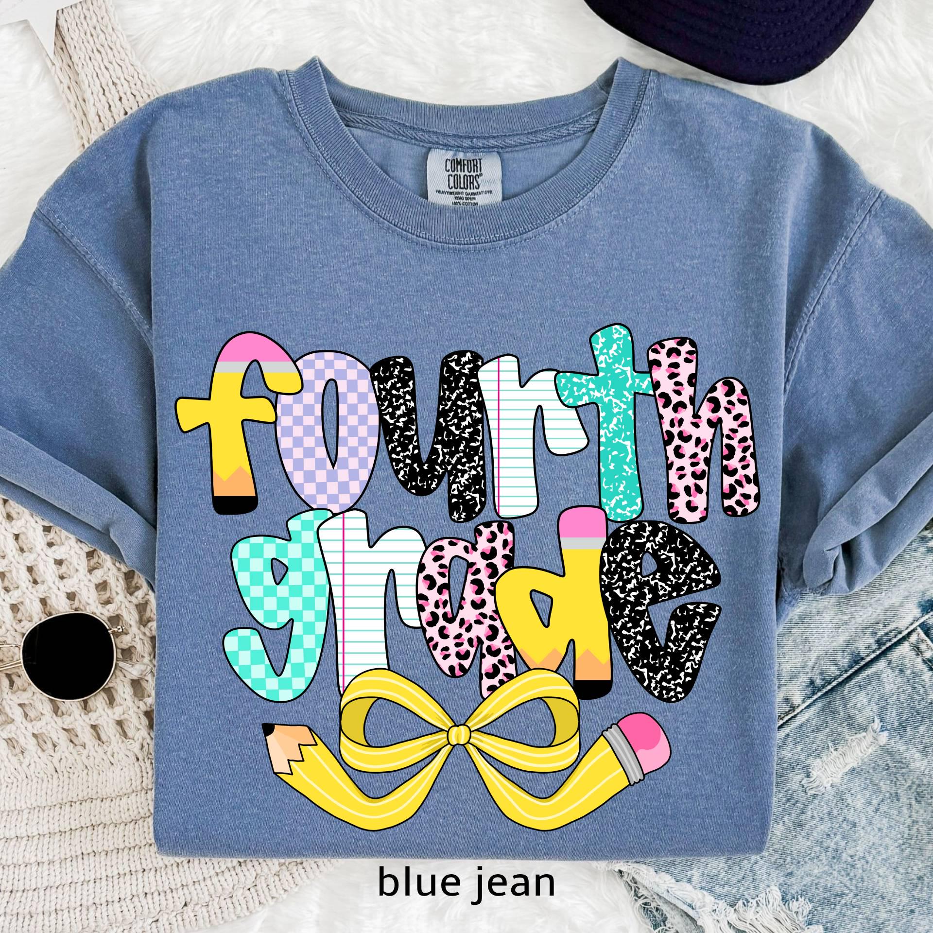 Comfort Colors© Personalized Fourth Grade Teacher Shirt, Custom 4th Grade Teacher Shirt,Fourth Grade Tee Back to School,First Day of School