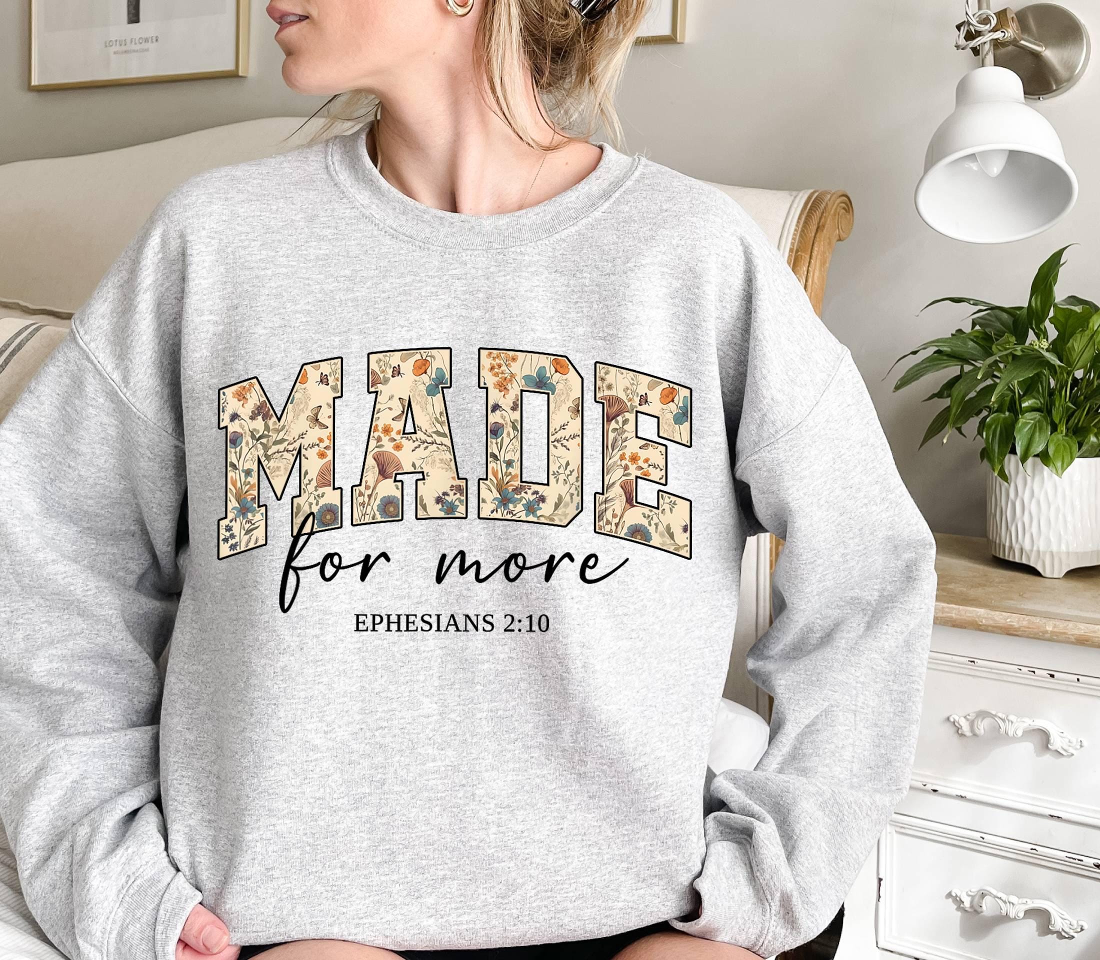 Bible Verse Sweatshirt, Cute Christian Sweatshirt For Women, Jesus Christian Gift, Christian Christmas Sweatshirt, Love and Grace Sweatshirt