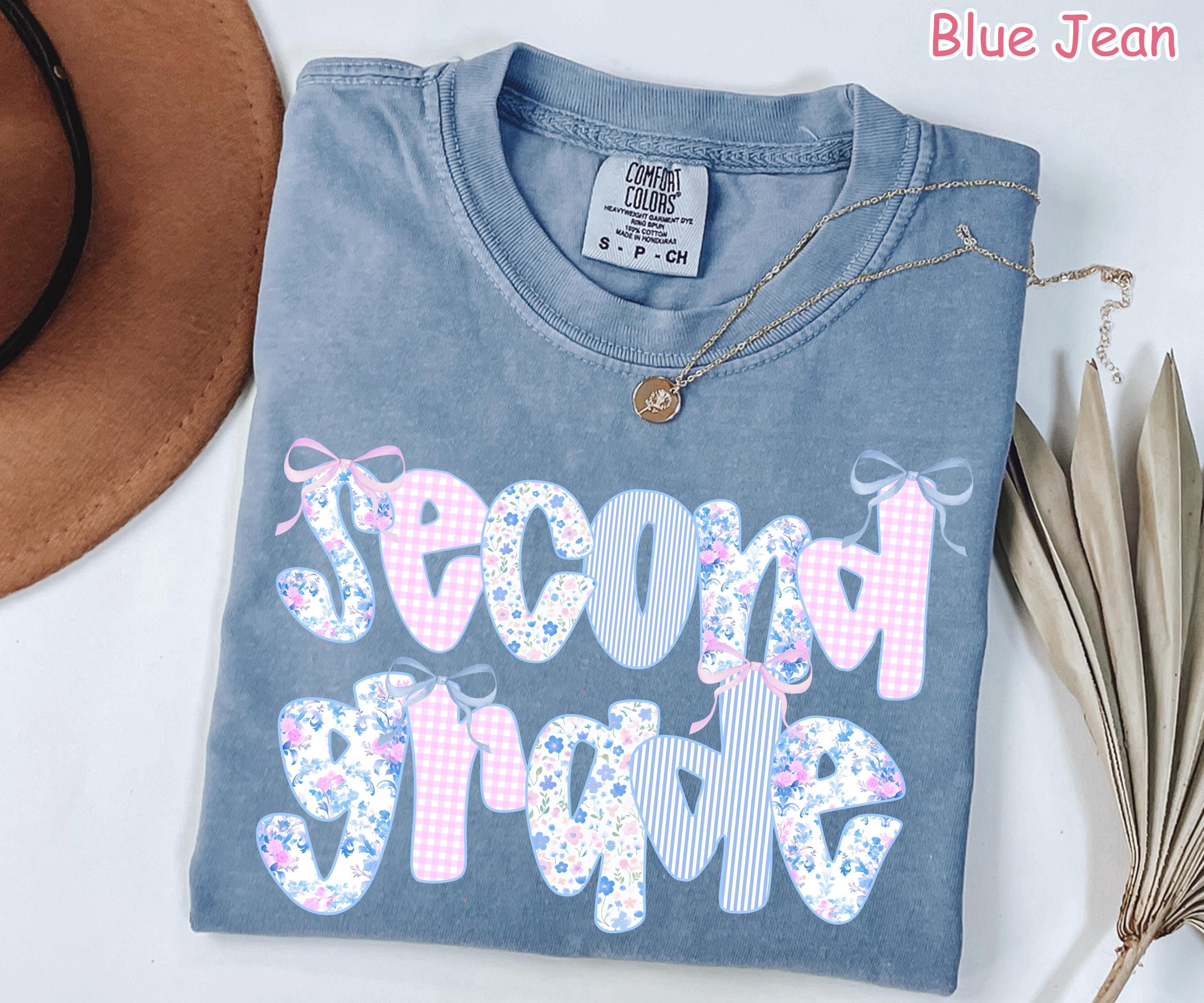 Comfort Colors® Second Grade Teacher Shirt, Coquette Bow 2nd Grade Teacher Shirt, Back to School Shirt, Elementary School, Cute Teacher Gift