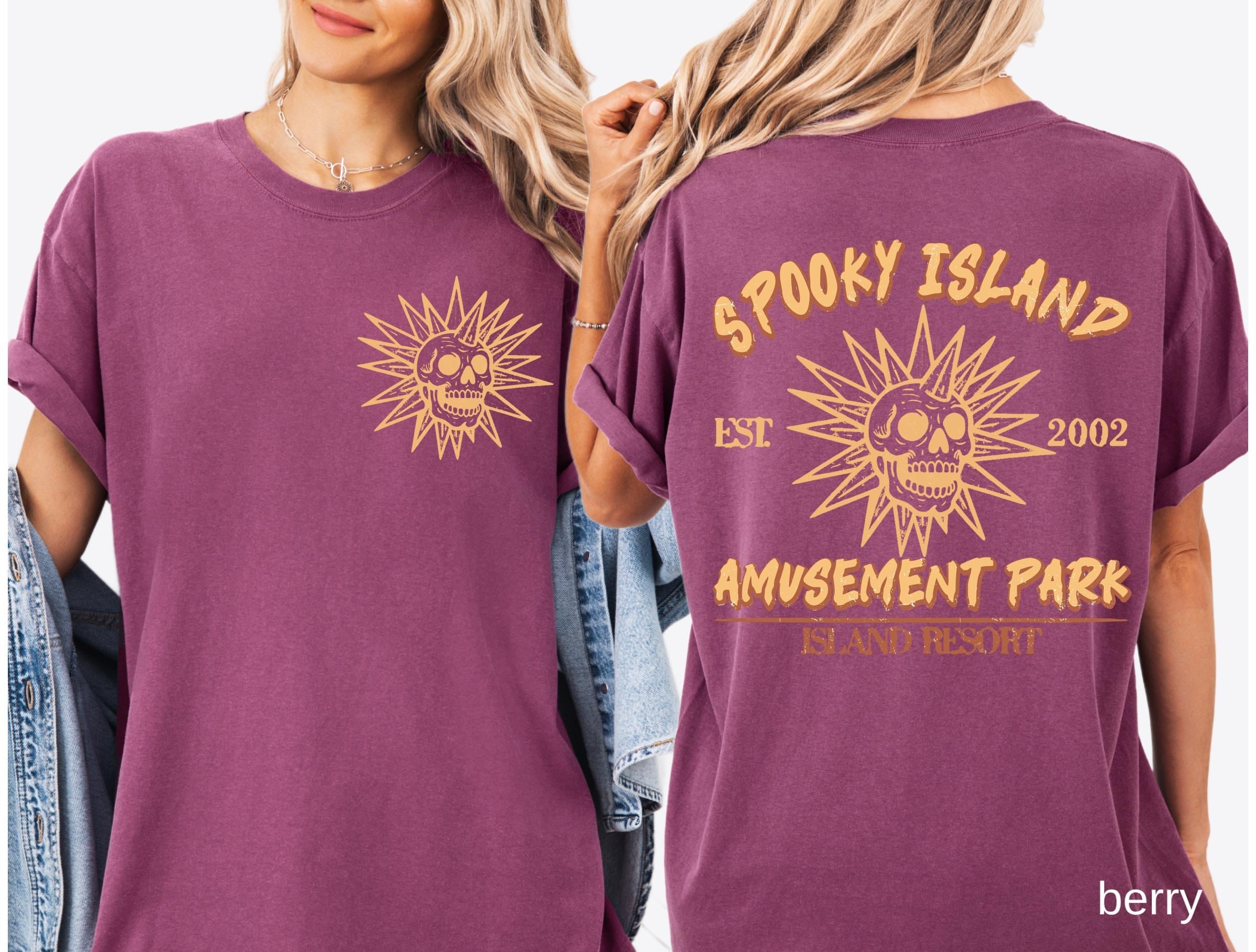 Comfort Colors© Spooky Island Shirt, Retro Summer Disco Skull Shirt, Nostalgia dark humor tee