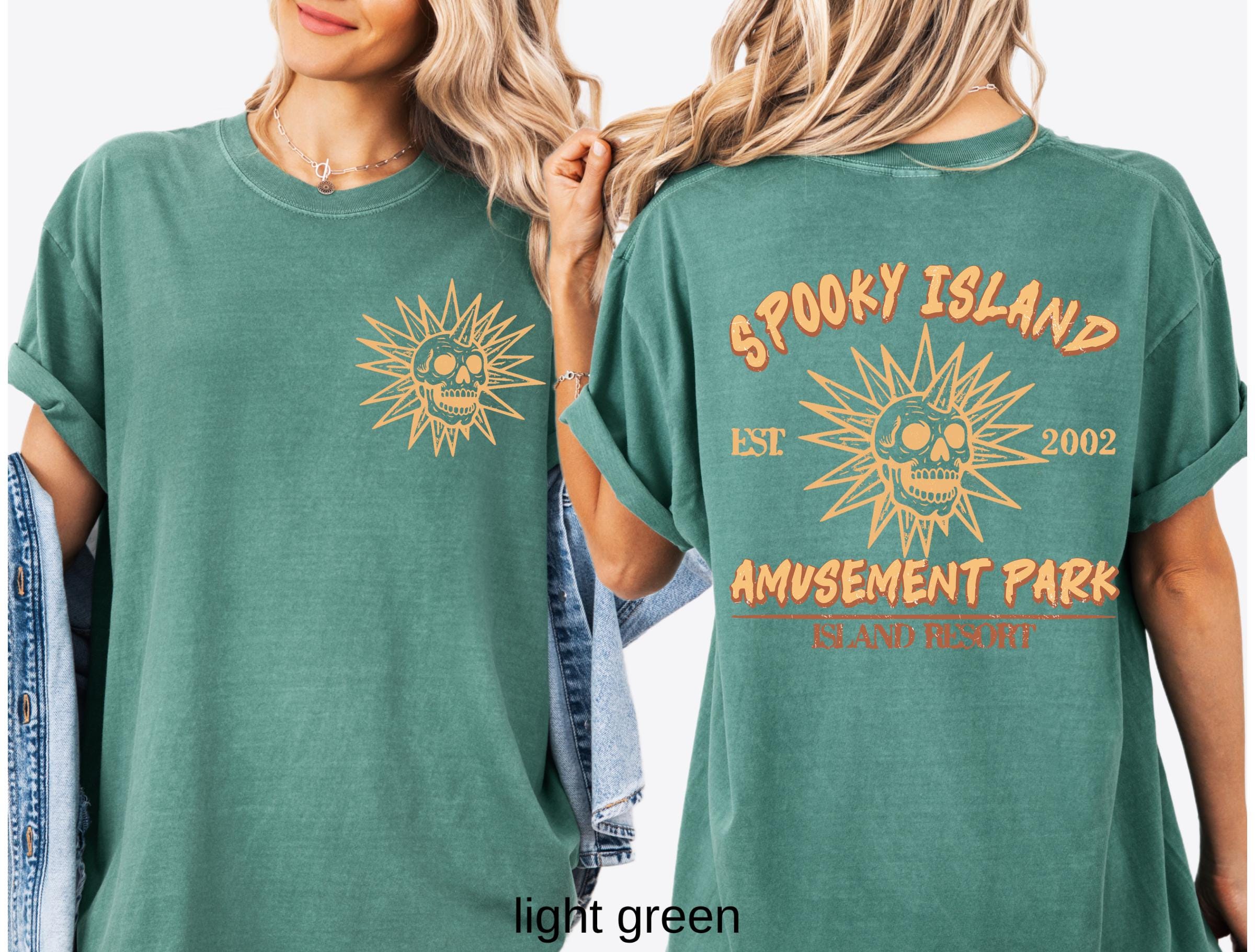 Comfort Colors© Spooky Island Shirt, Retro Summer Disco Skull Shirt, Nostalgia dark humor tee