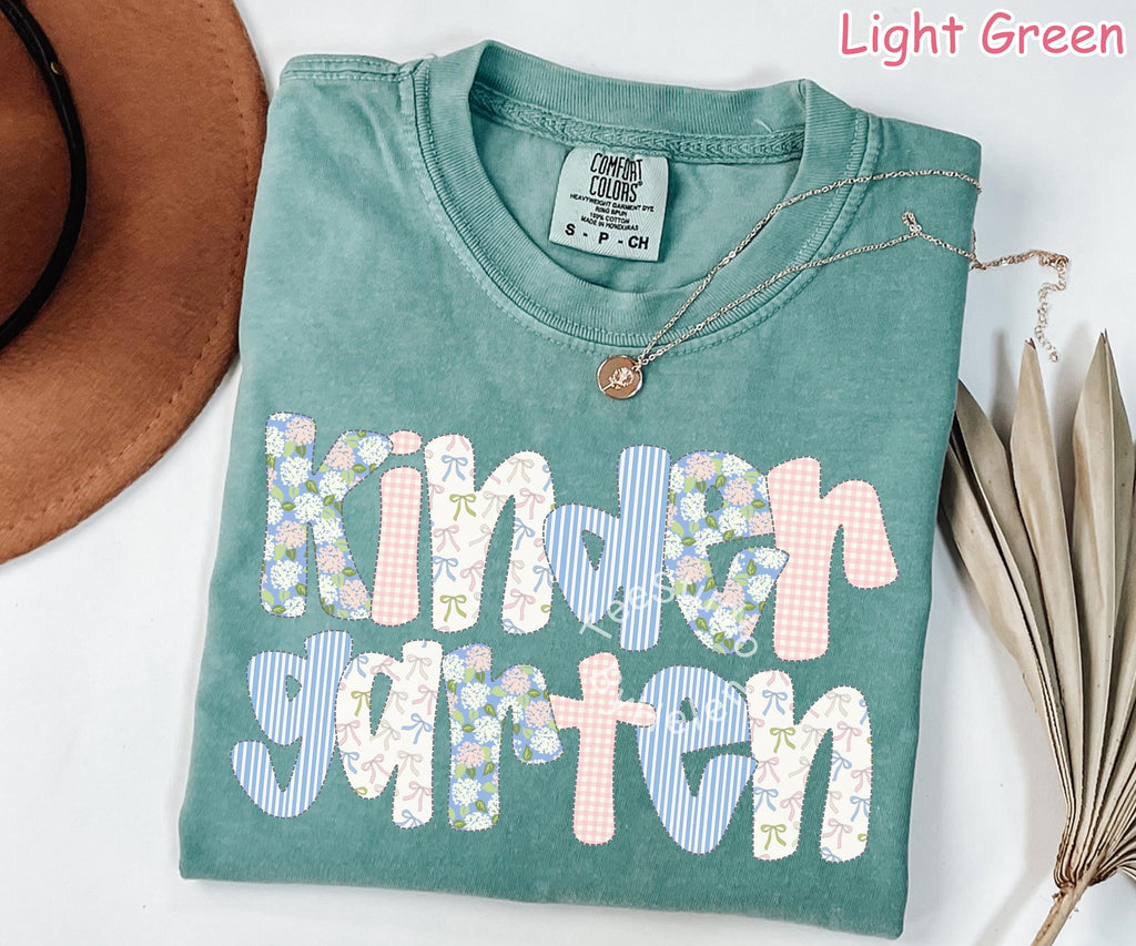 Comfort Colors® Kindergarten Teacher Shirt, Back to School Shirt, Kinder Crew, Kinder Garten Teacher Gift, Pre-K Teacher, Kindergarten Shirt