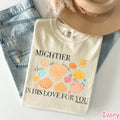 Comfort Colors Mightier Than The Waves Shirt - Christian Beach Shirt - Faith Shirt - Cute Bible Verse Summer Tee - Seashell Scripture Shirt