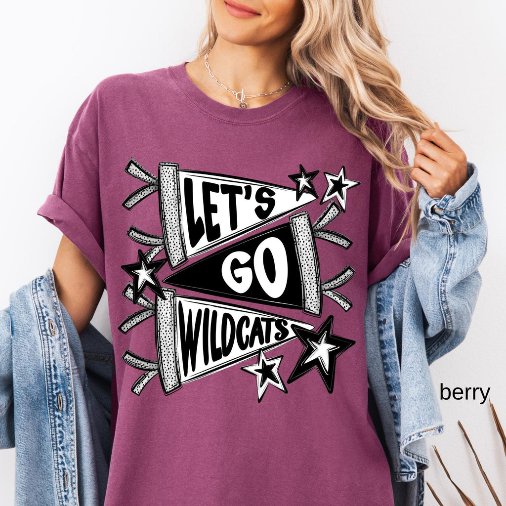 Comfort Colors© Custom School Mascot Shirt, Personalized Pennants Flag Mascot Shirt,School Spirit Shirt, School Mascot Tee,Matching Team Tee