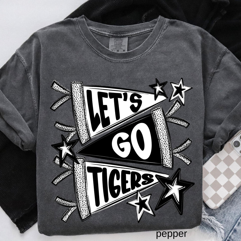 Comfort Colors© Custom School Mascot Shirt, Personalized Pennants Flag Mascot Shirt,School Spirit Shirt, School Mascot Tee,Matching Team Tee